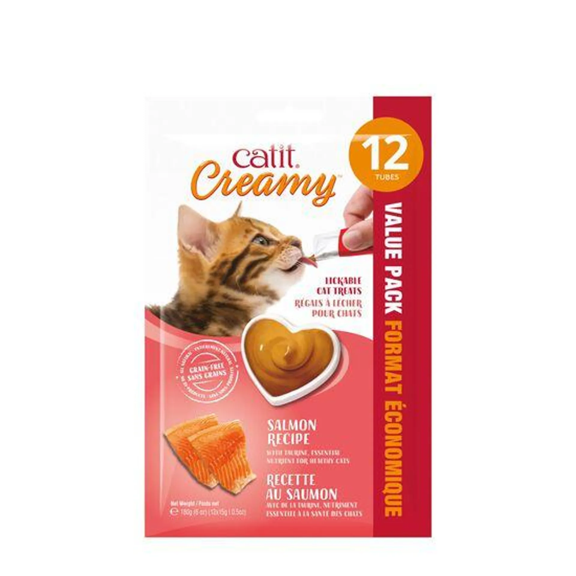 Creamy lickable treats, salmon