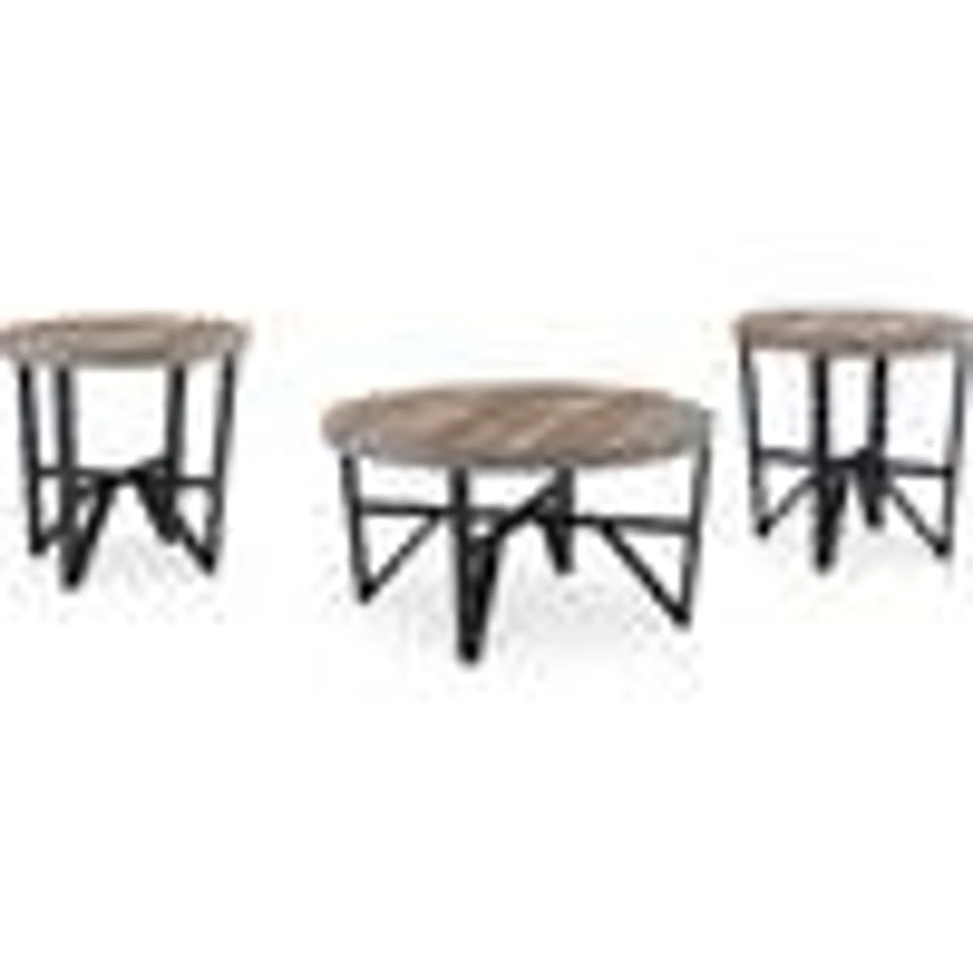 Deanlee 3 Pack Tables - Grayish Brown/Black