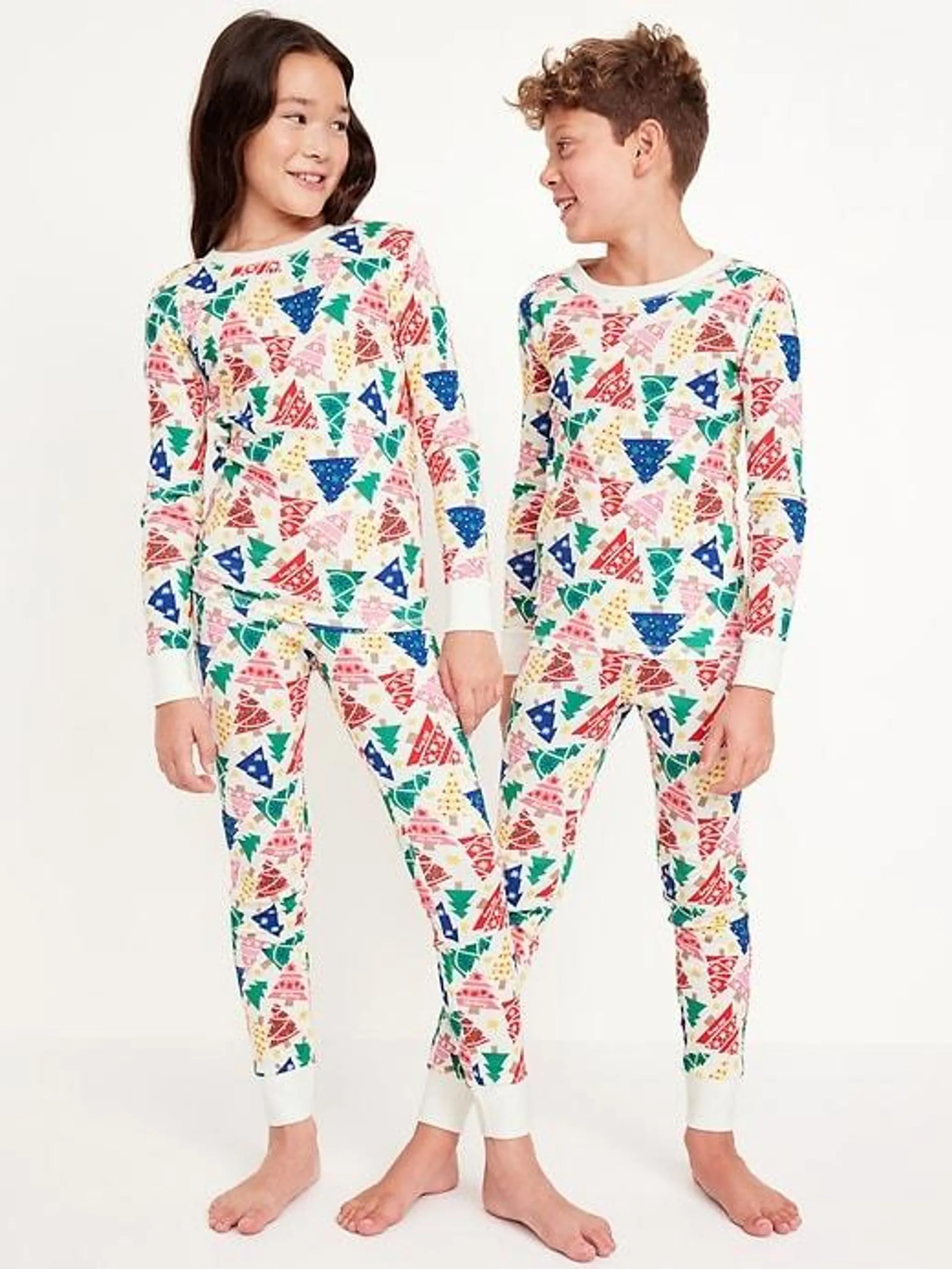 Gender-Neutral Graphic Snug-Fit Pajama Set for Kids