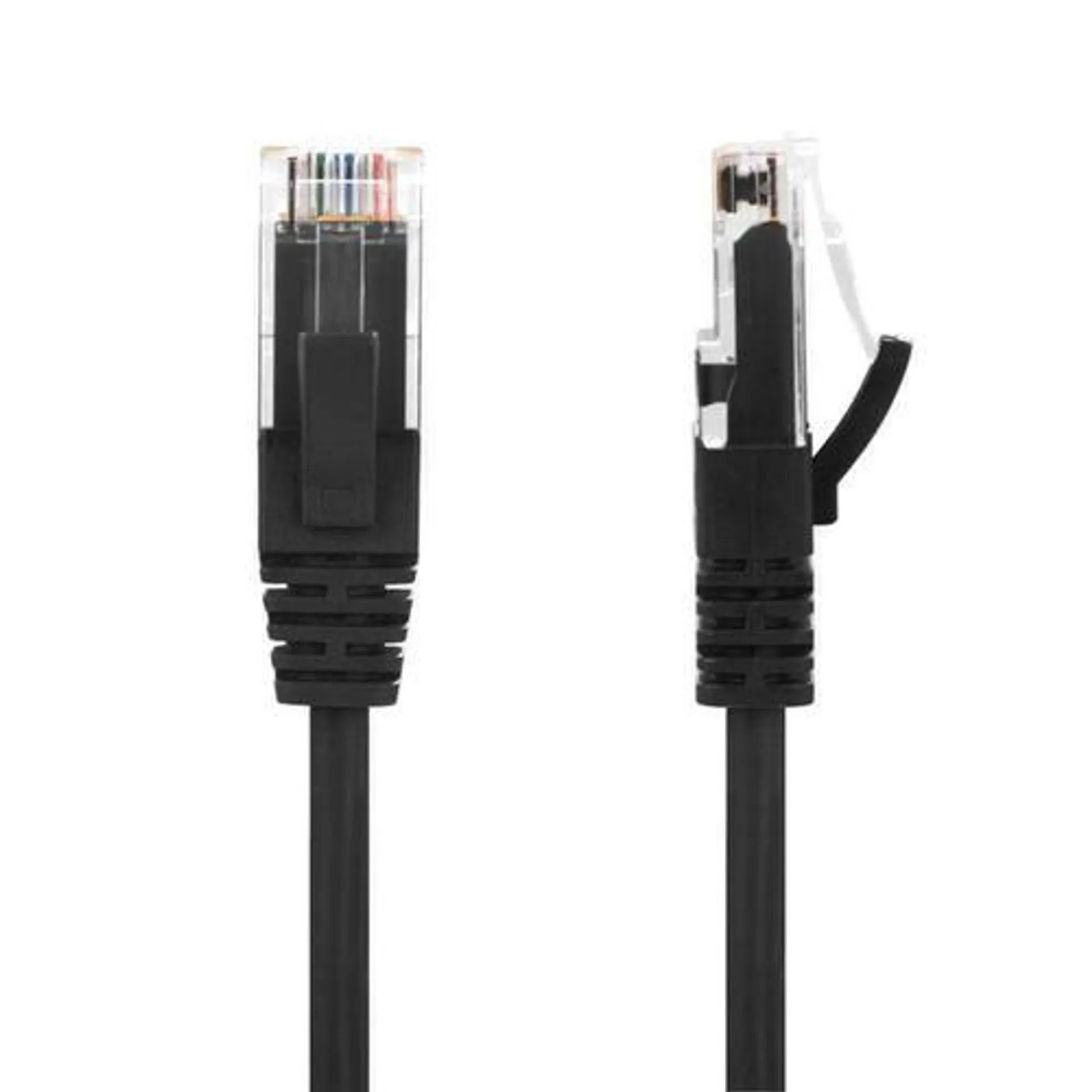 GoSlim Slim Cat6 28AWG UTP Ethernet Network Cable Black - PrimeCables® - 0.5ft