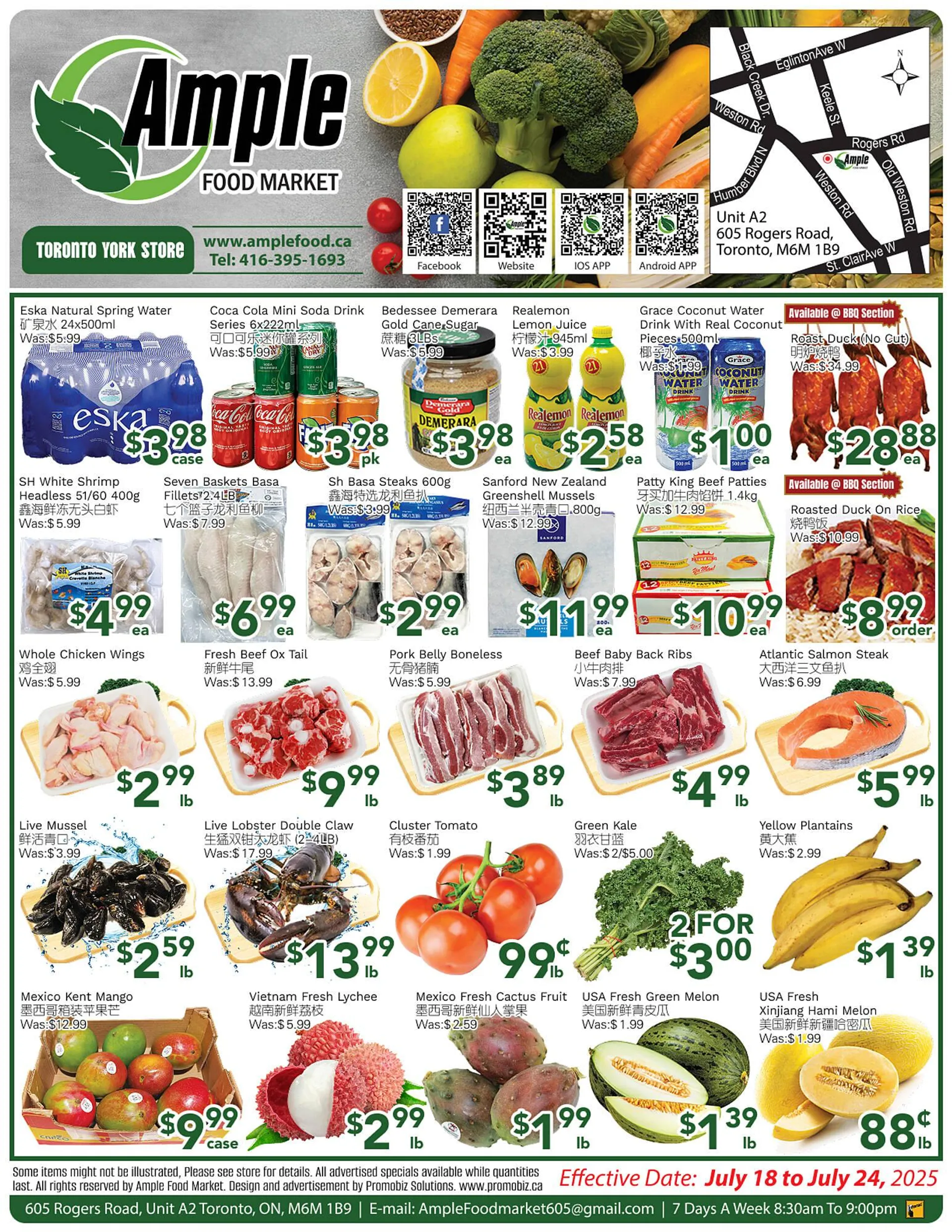 Ample Food Market flyer from July 18 to July 24 2025 - flyer page 1