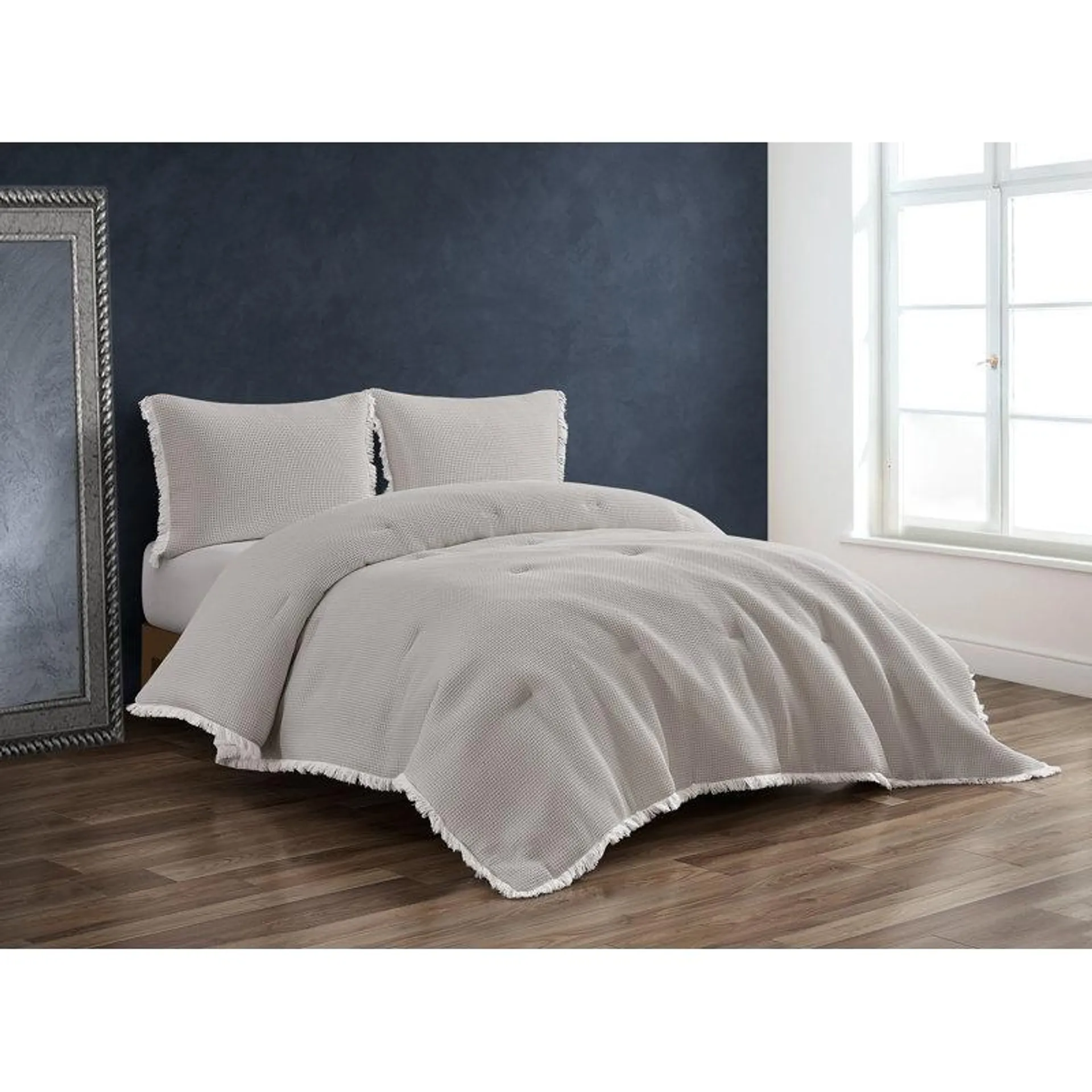 Charlotte Cotton Waffle Solid Colour Comforter Set