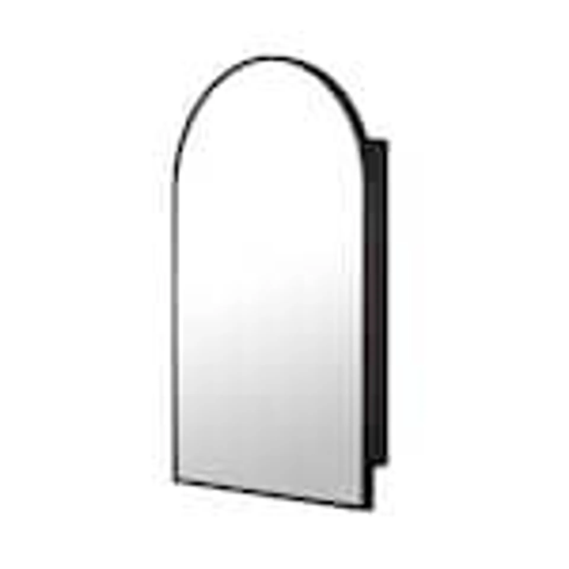 Madison Arched Metal Framed Medicine Cabinet in Matte Black- 18-inch W x 30-inch H