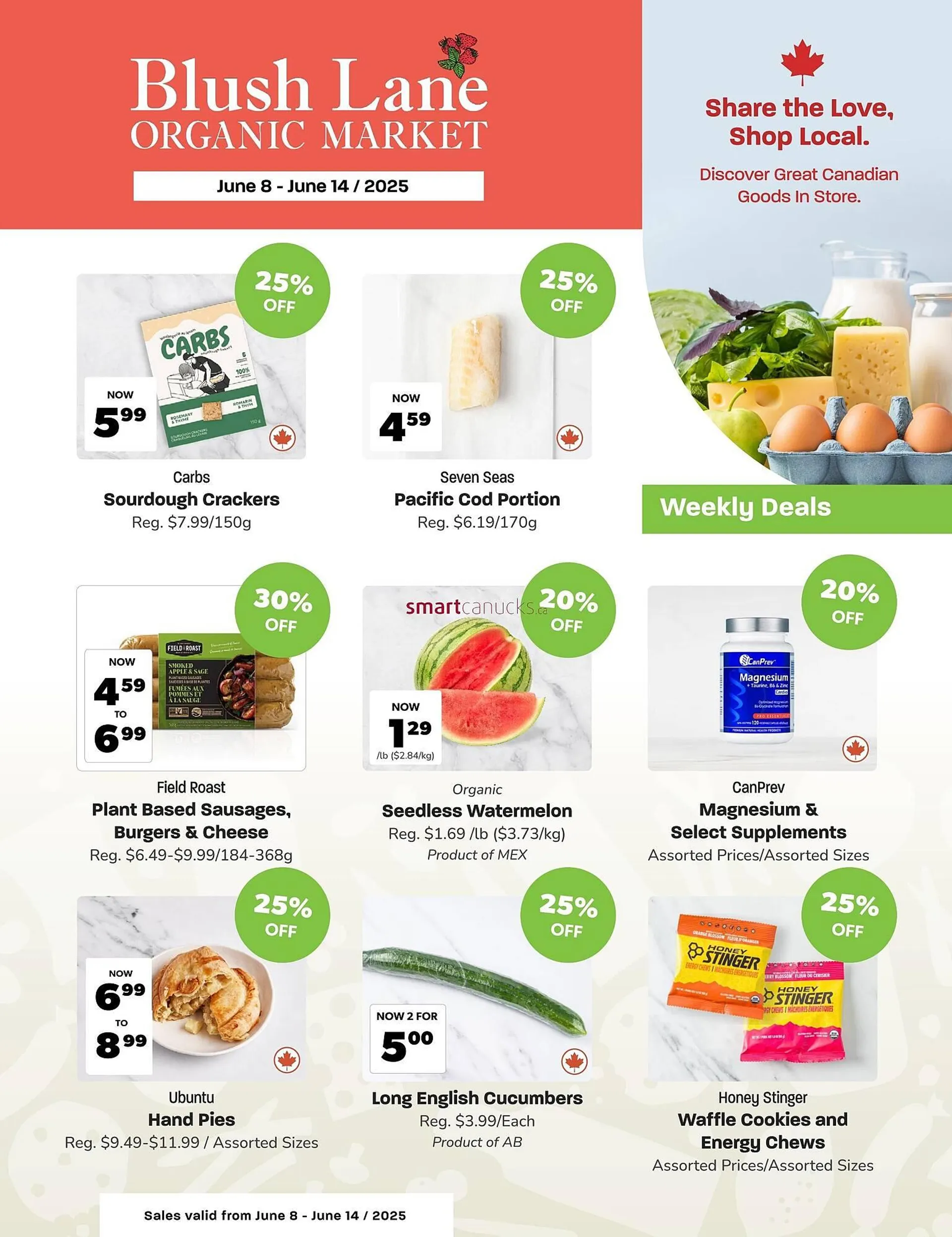 Blush Lane Organics flyer from June 8 to June 14 2025 - flyer page 1
