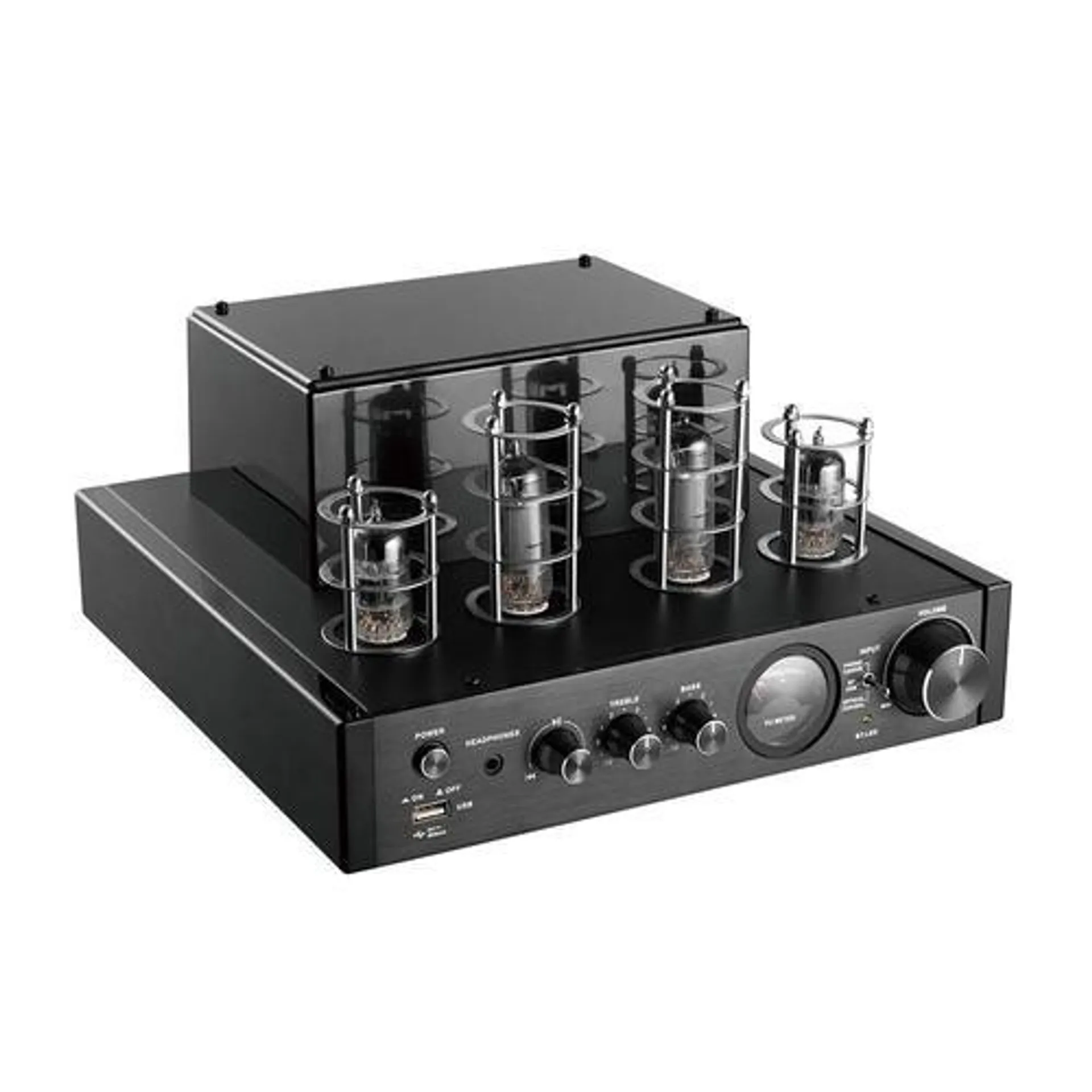 25 Watt Stereo Hybrid Tube Amplifier with Bluetooth, Optical, Coaxial, and USB Input - PrimeCables®