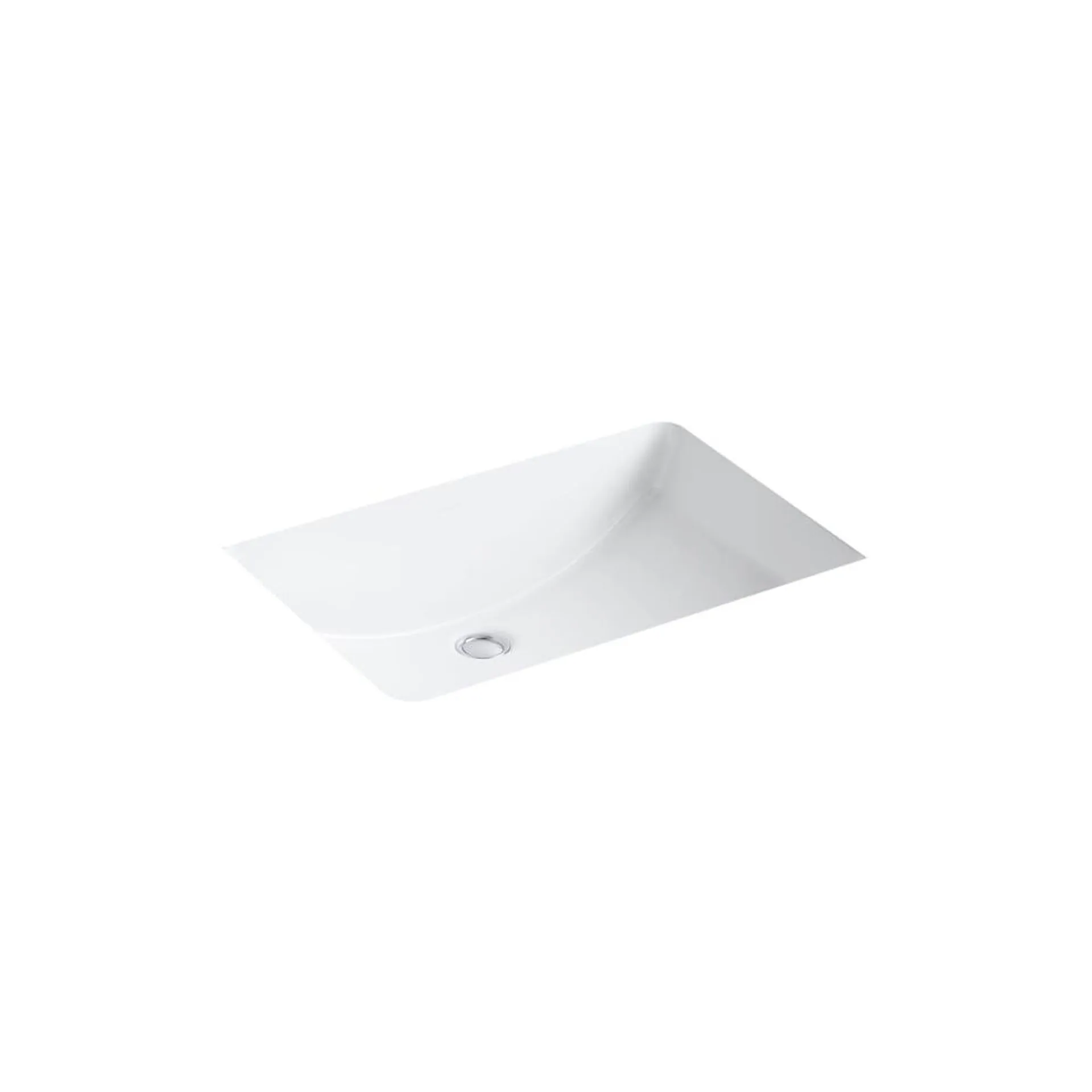 Ladena 23-1/4-inch Undermount Bathroom Sink with Overflow Drain in White