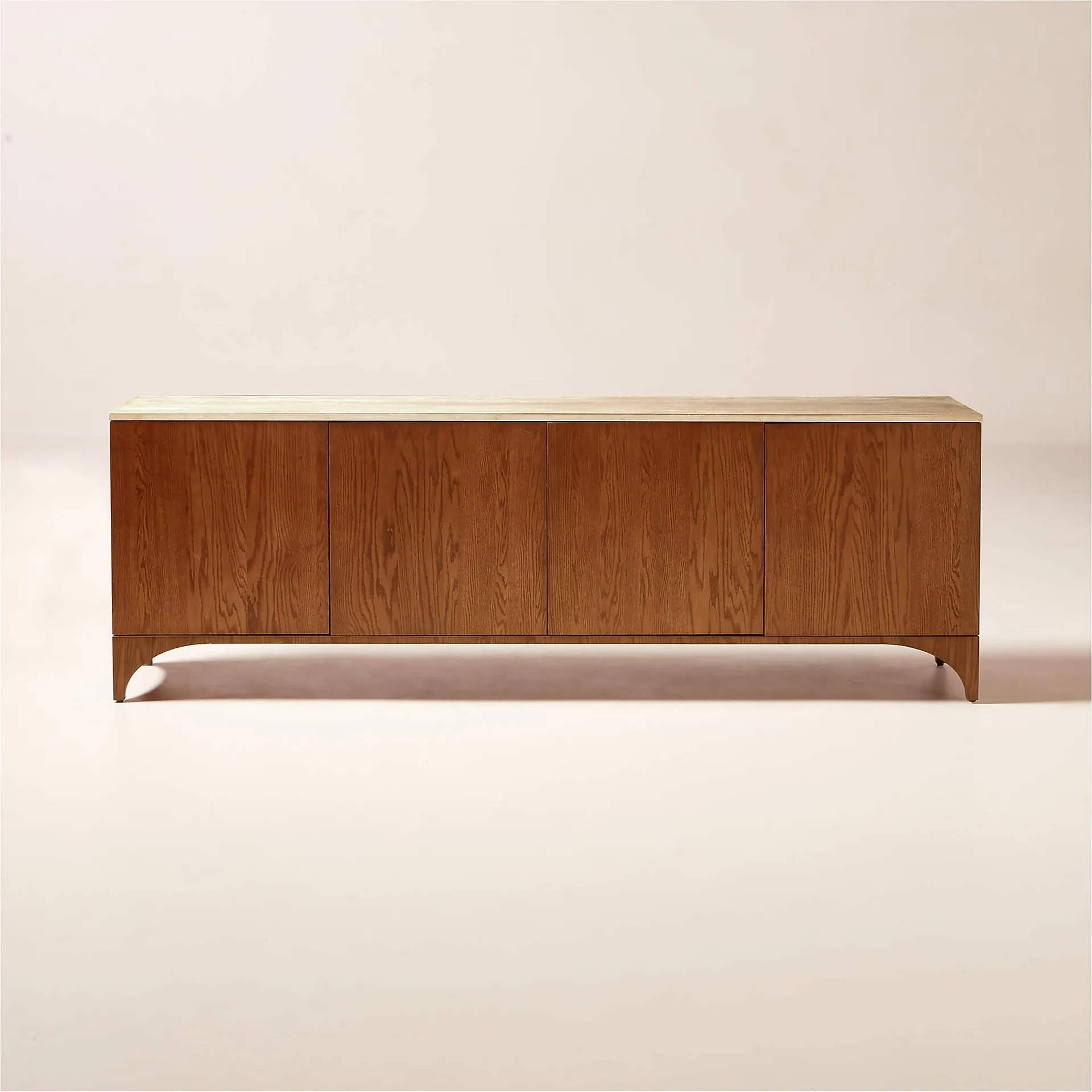 Roane 80" Oak Wood Media Console