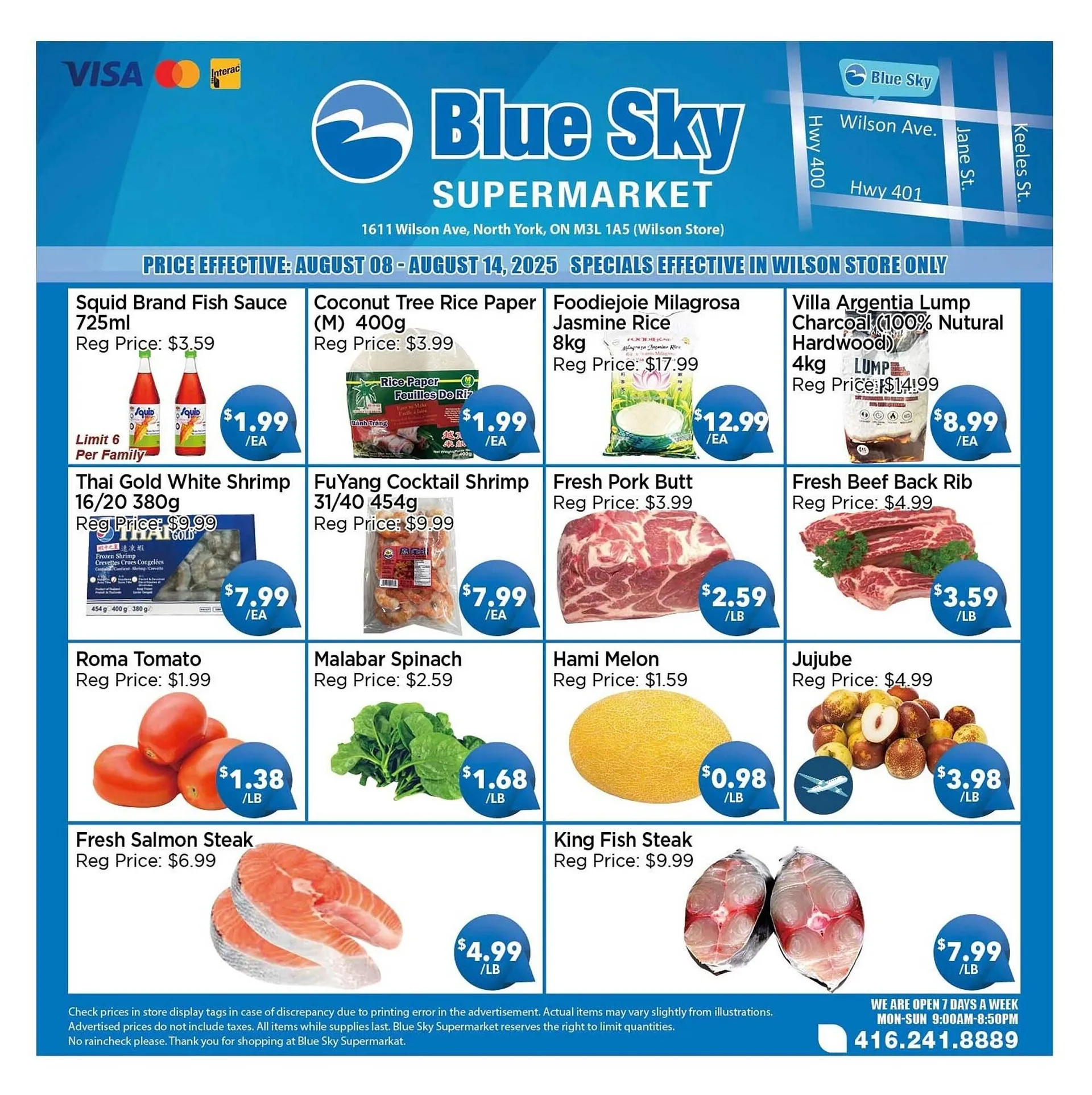 Blue Sky Supermarket flyer from August 8 to August 14 2025 - flyer page 1