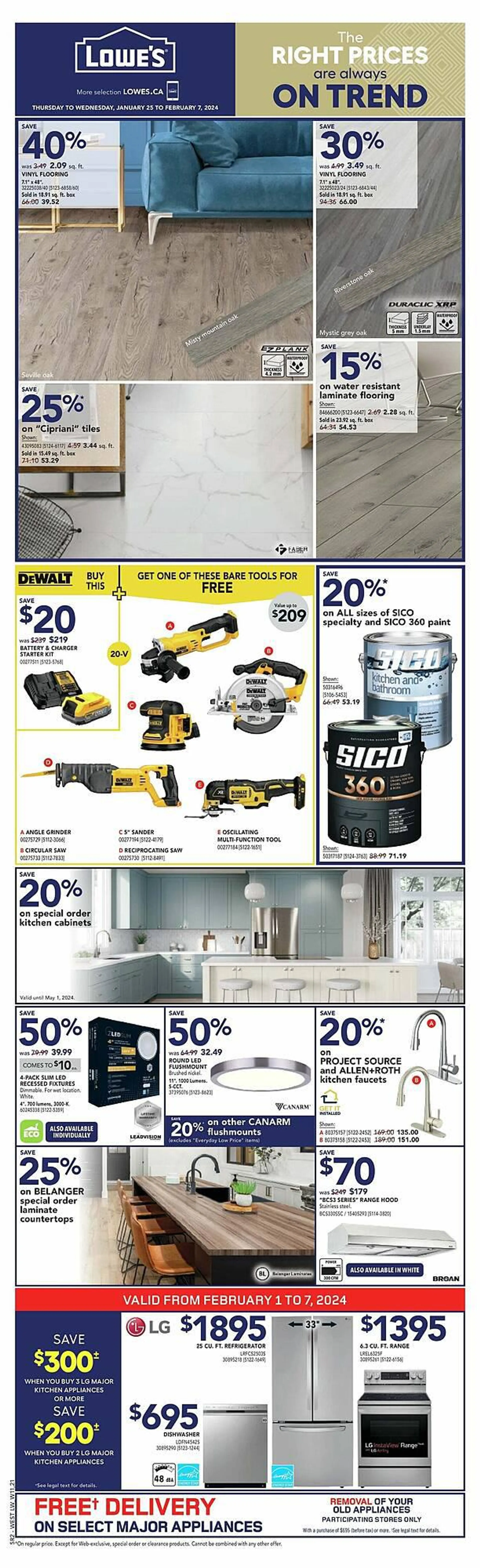 Lowe's flyer from February 1 to February 8 2024 - flyer page 1