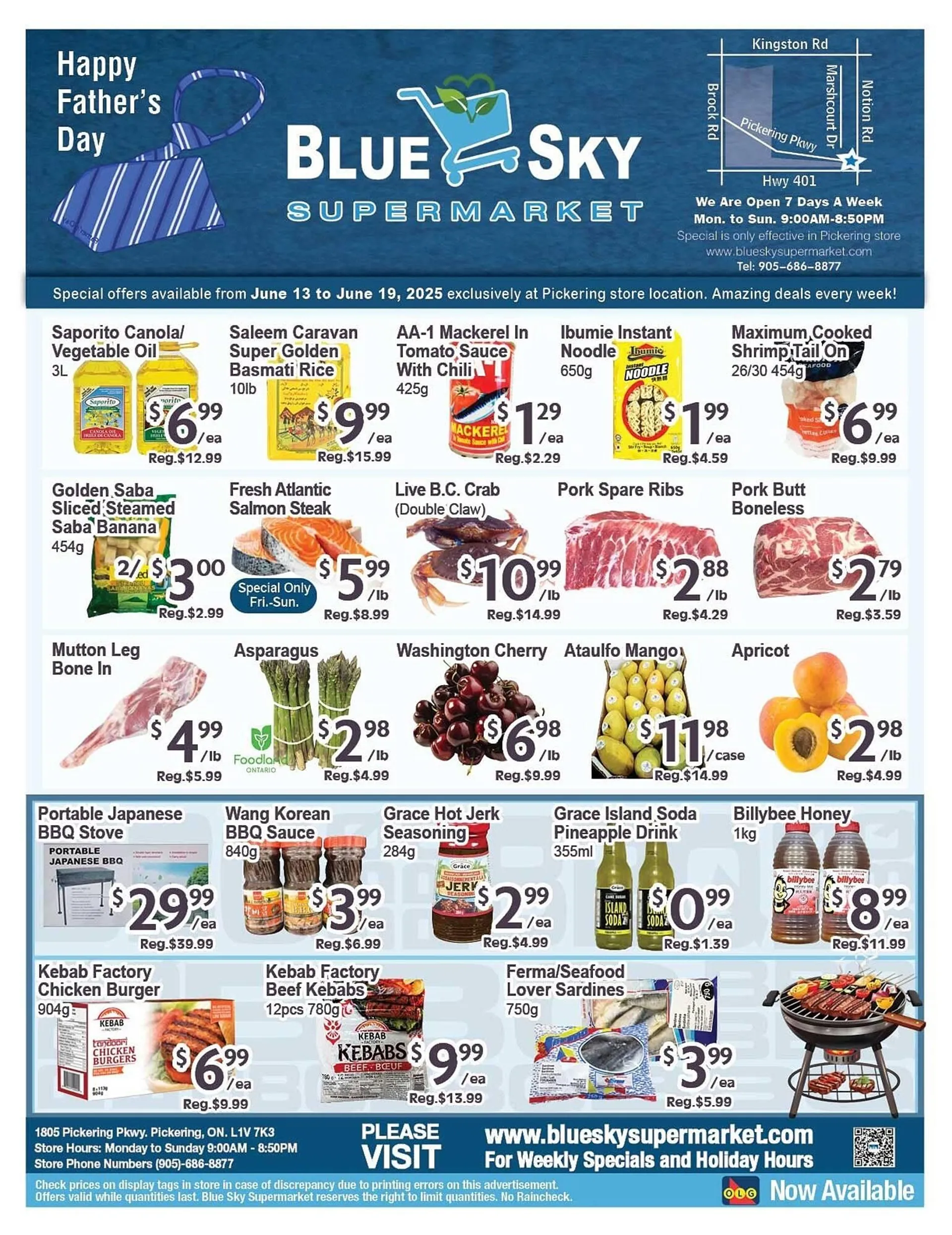 Blue Sky Supermarket flyer from June 13 to June 19 2025 - flyer page 1