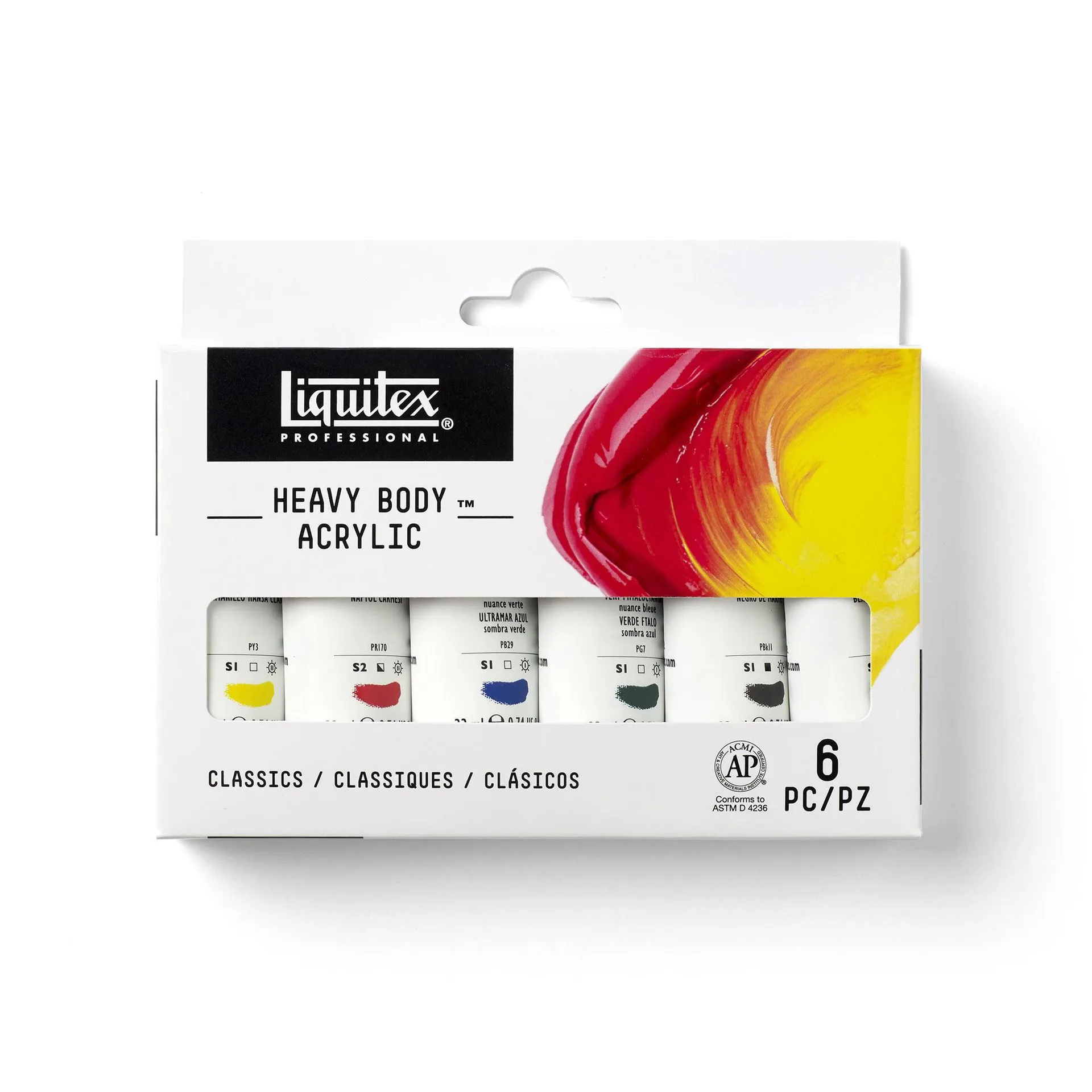 Heavy Body Acrylic Set - Classic Colours, 6 x 22 ml