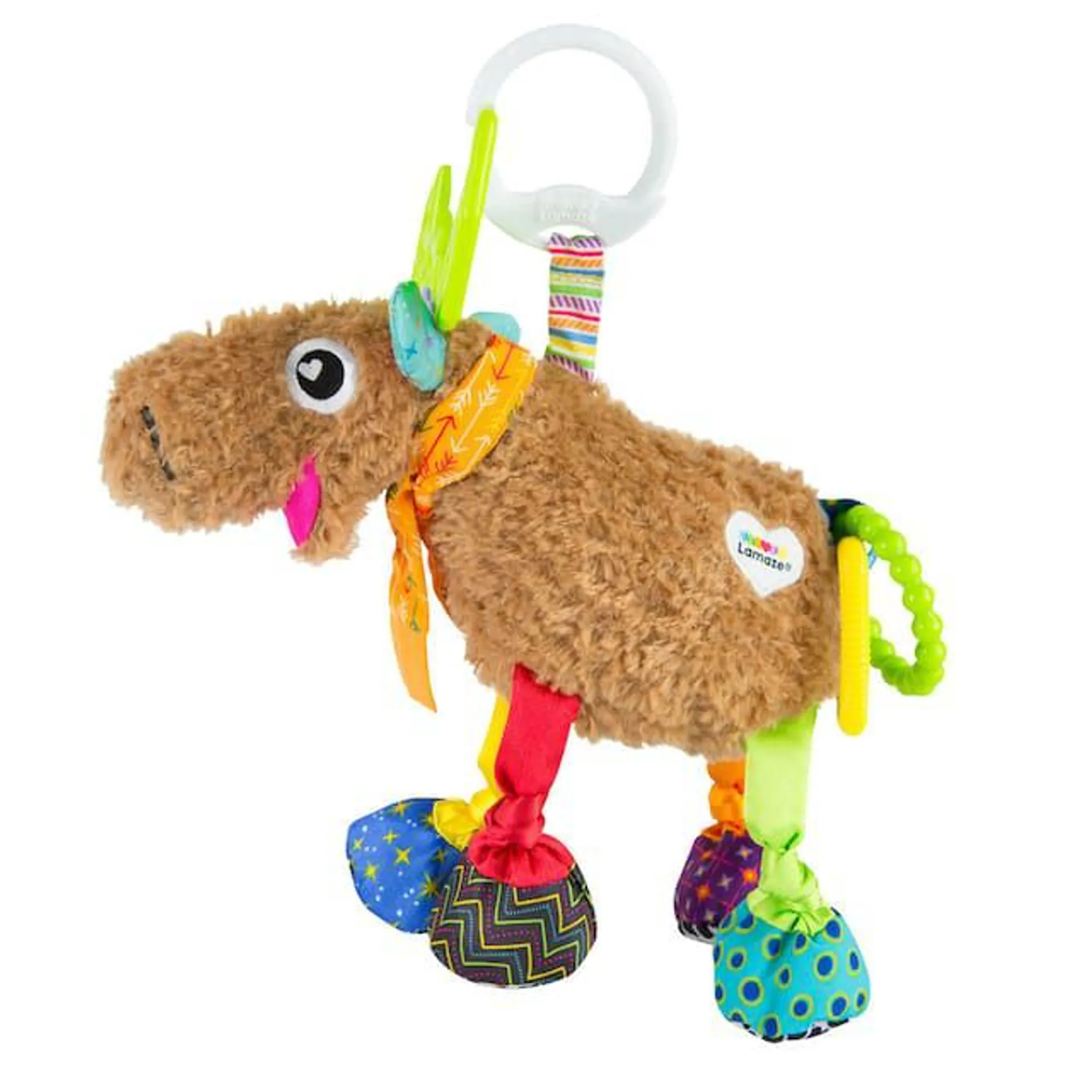 Lamaze Mortimer Moose Clip & Go Baby Toy, Bilingual, Ages 0m+