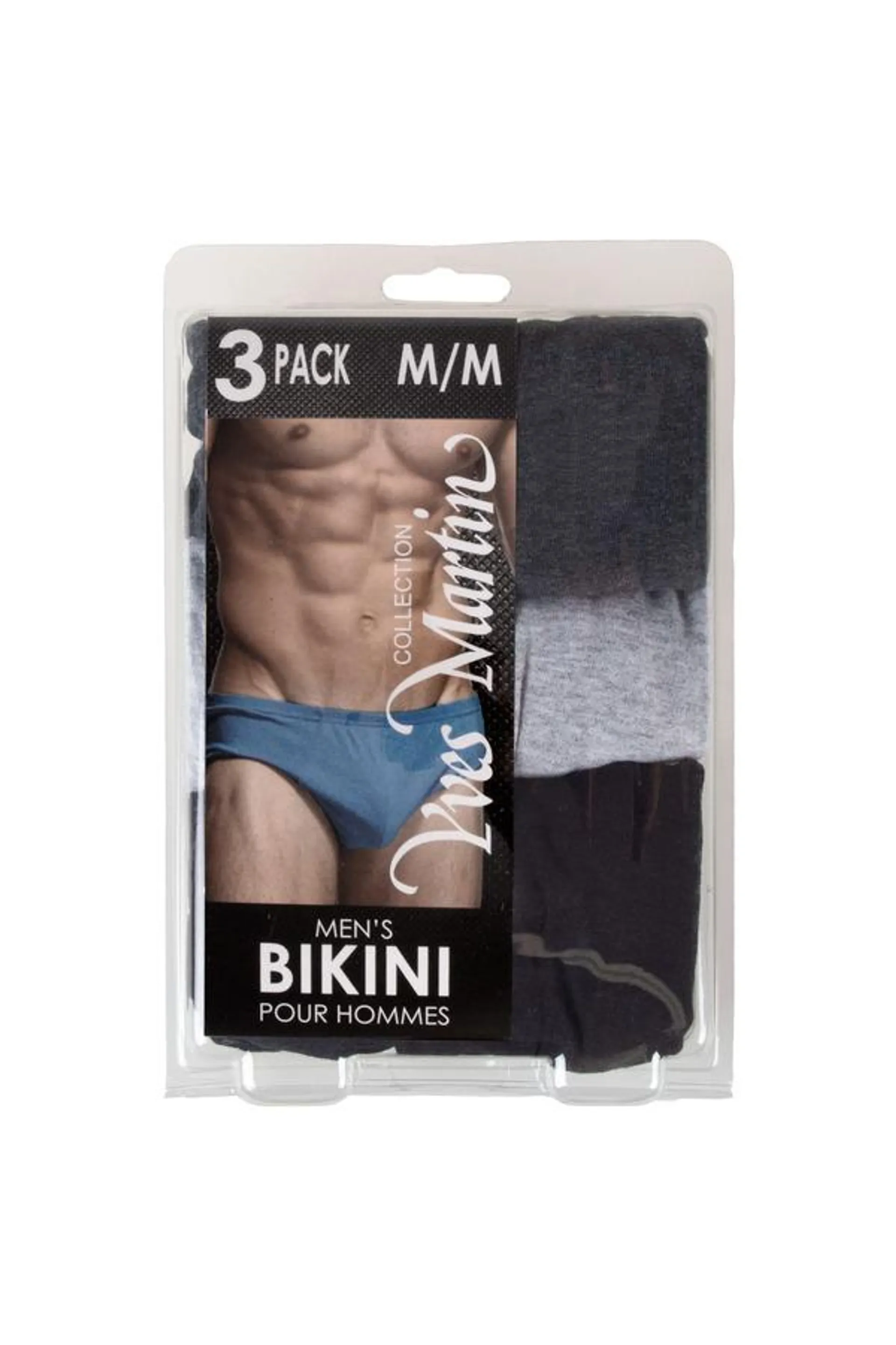 Men's bikini briefs, pk of 3