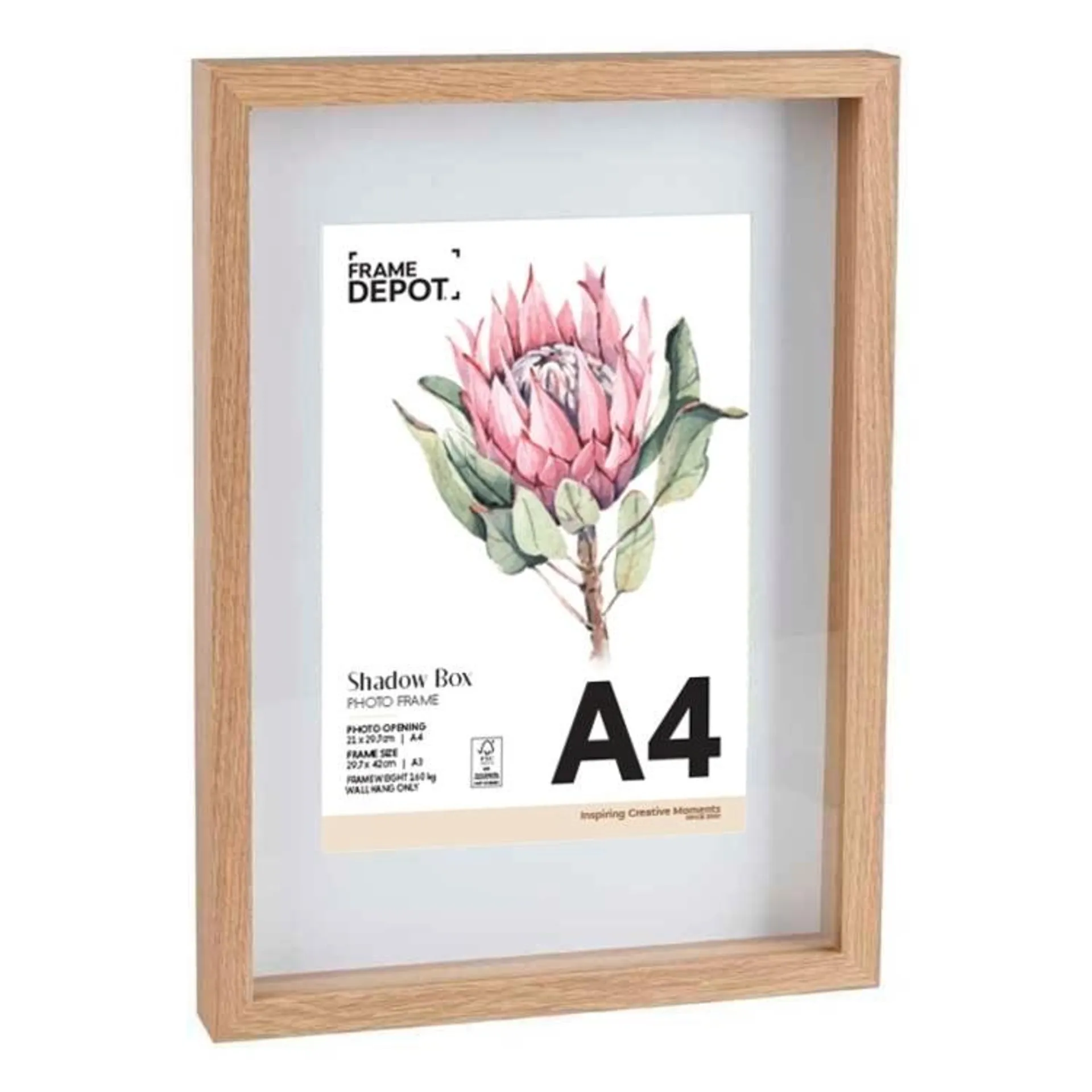 Frame Depot Shadow Box Natural Photo Frame Natural