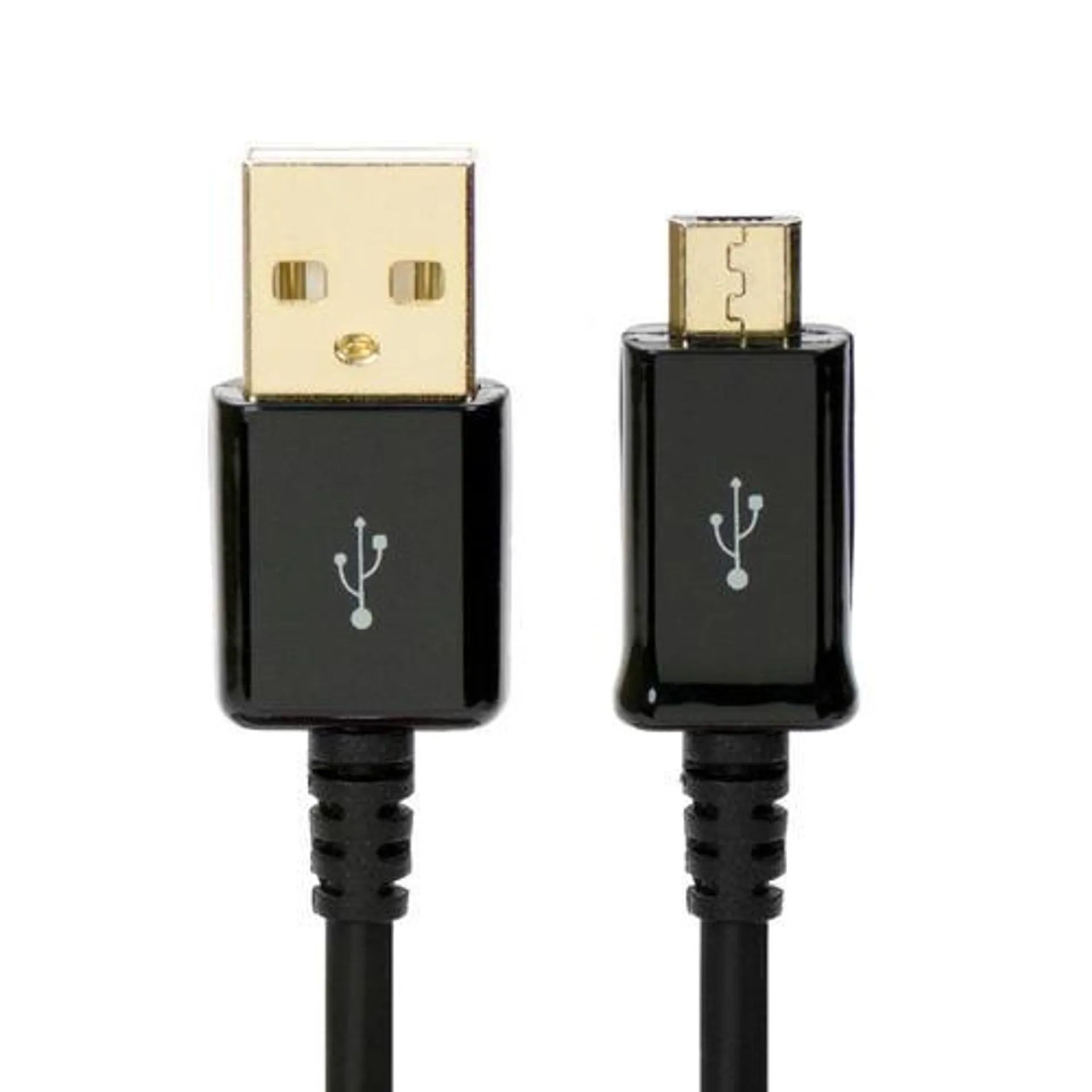 Premium USB 2.0 to Micro 5Pin USB Charge&Sync Cable - Black - PrimeCables® - 1.5ft