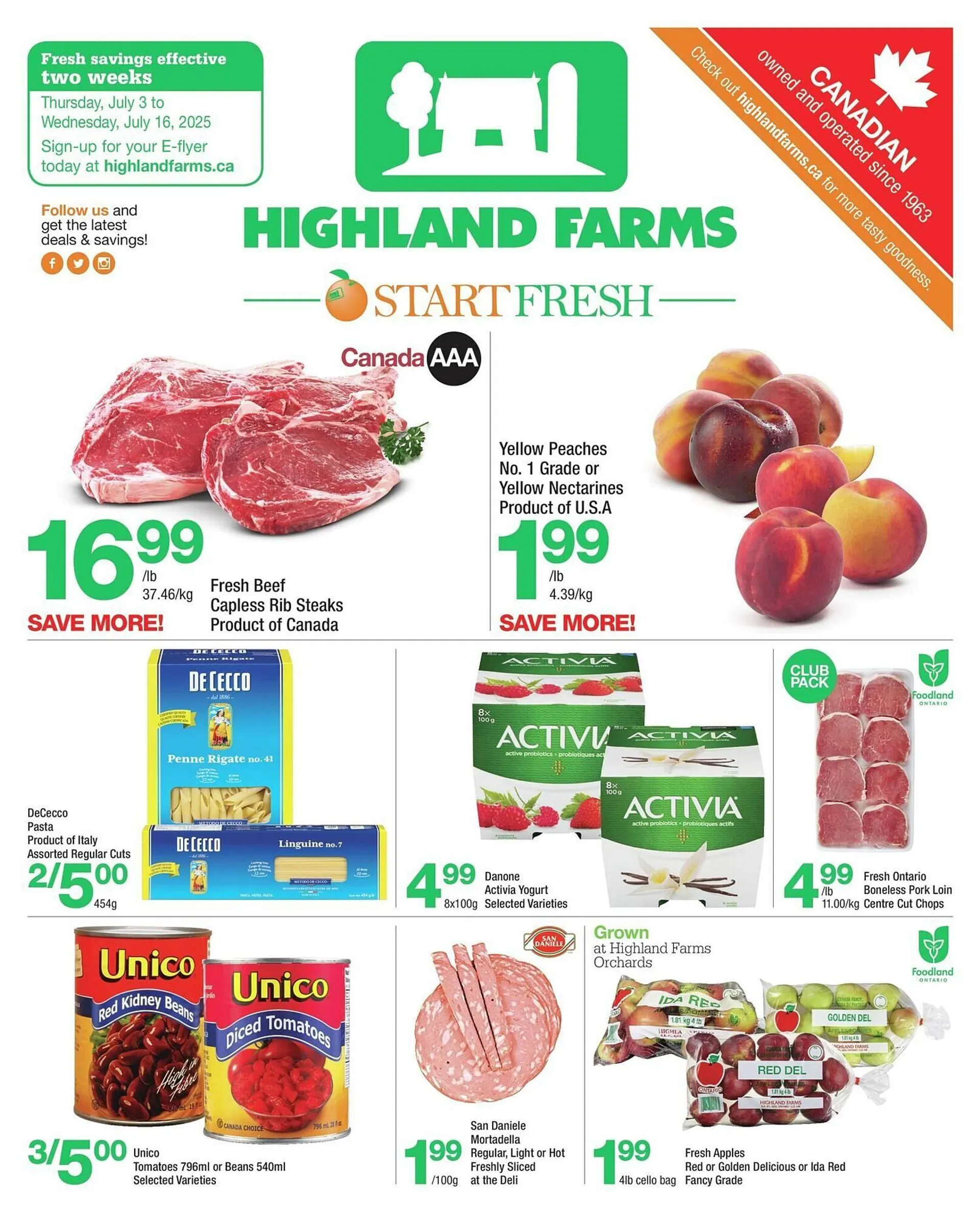 Highland Farms flyer - 1