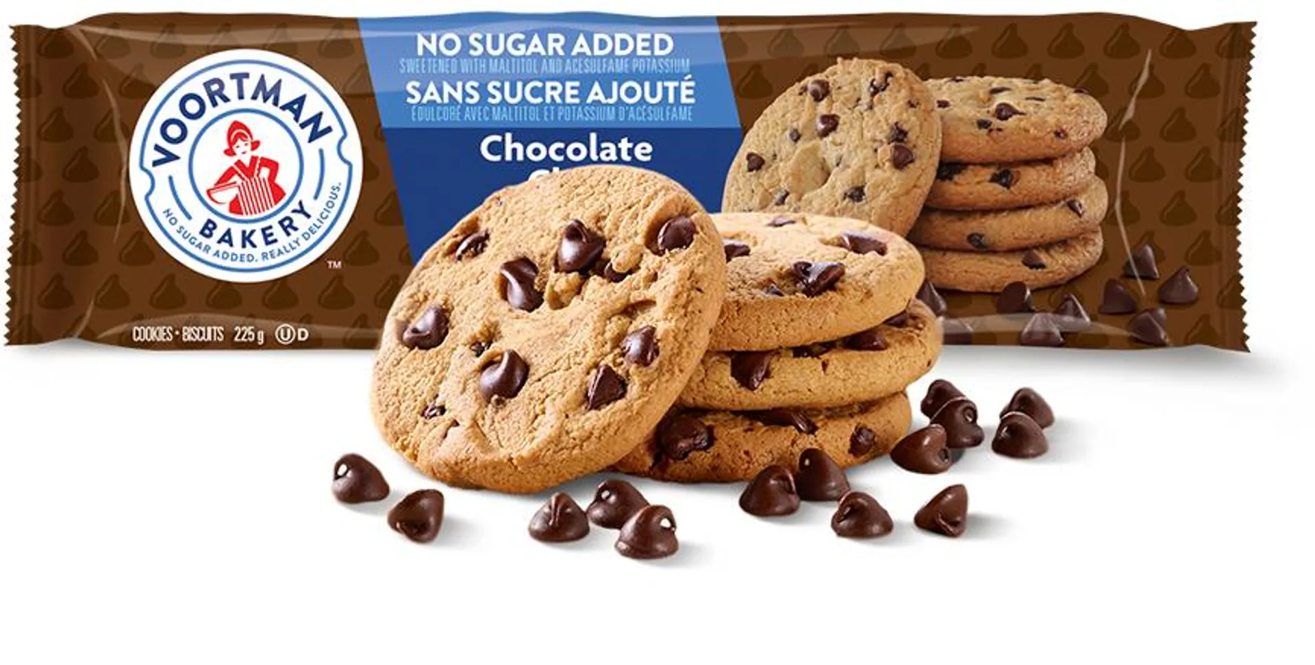 Voortman No Sugar Added Chocolate Chip Cookies 320g