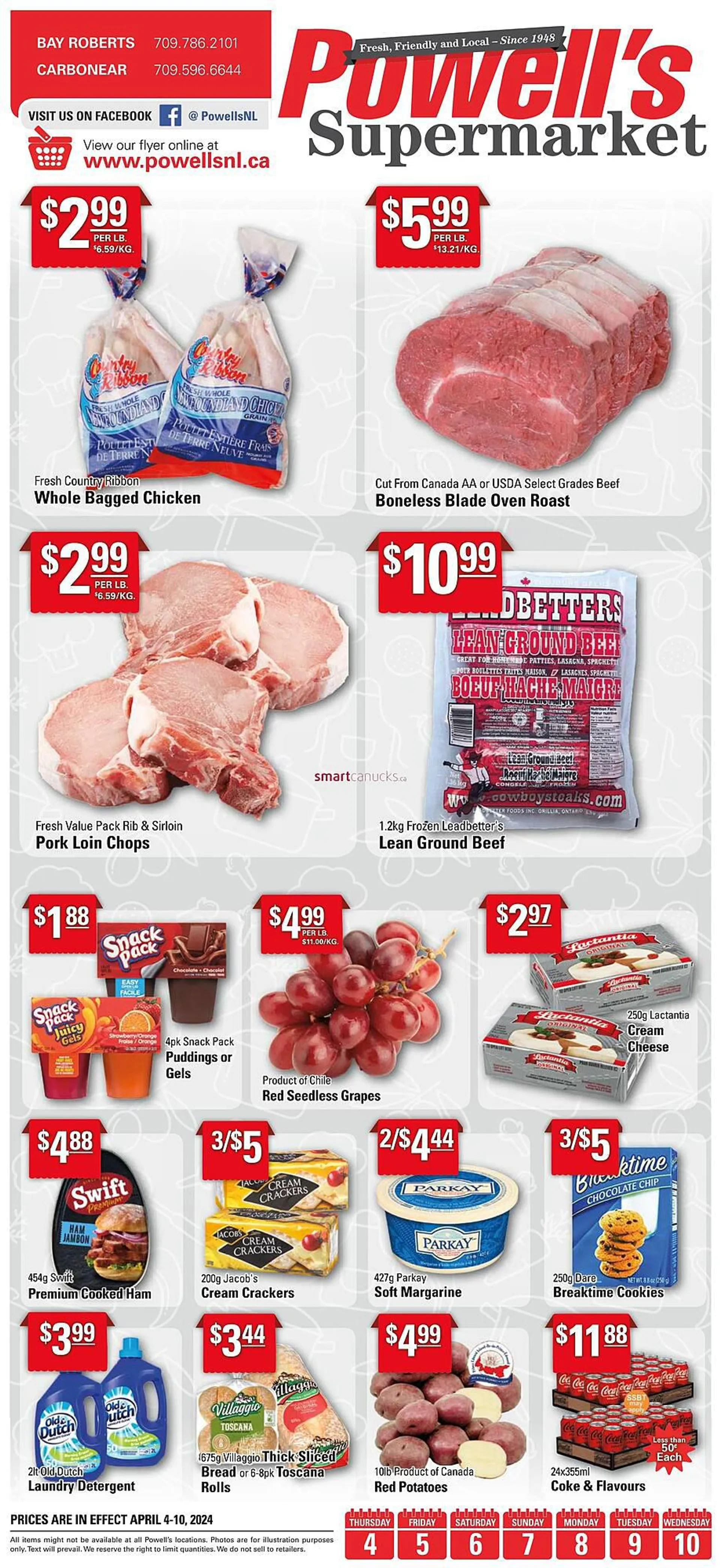 Powell's Supermarket flyer from April 3 to April 30 2024 - flyer page 1
