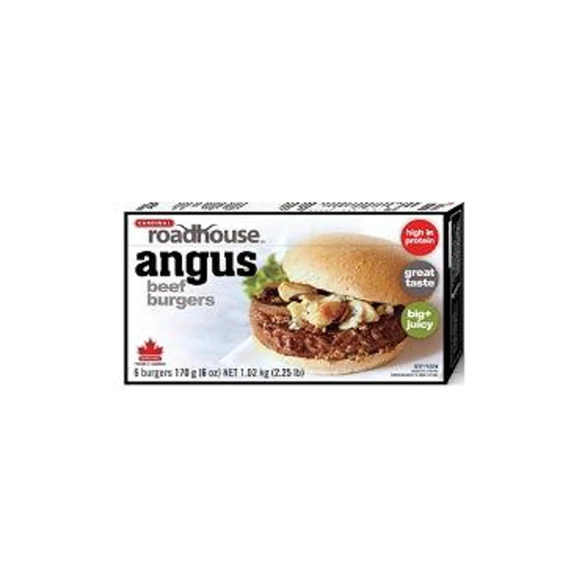 CARDINAL Roadhouse Angus Beef Burgers 6pc 1.02Kg