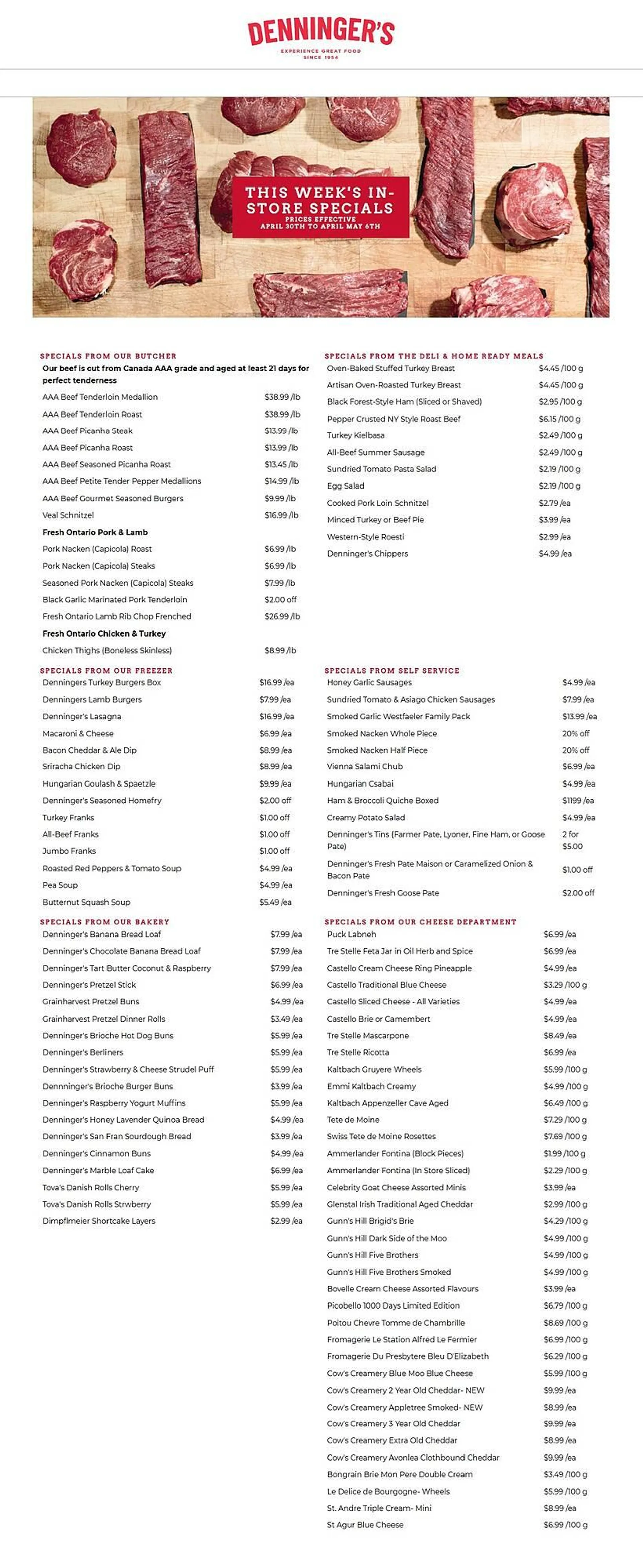 Denningers flyer - 1