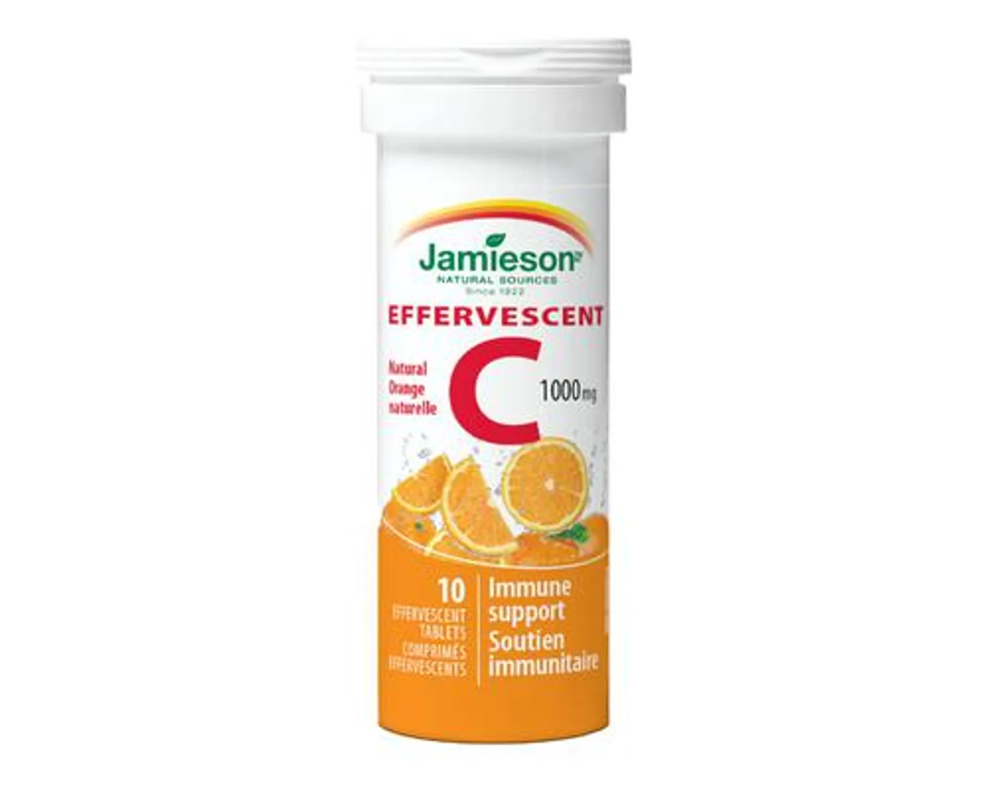 Jamieson Vitamin C 1000mg Effervescent Natural Orange 10 Packs