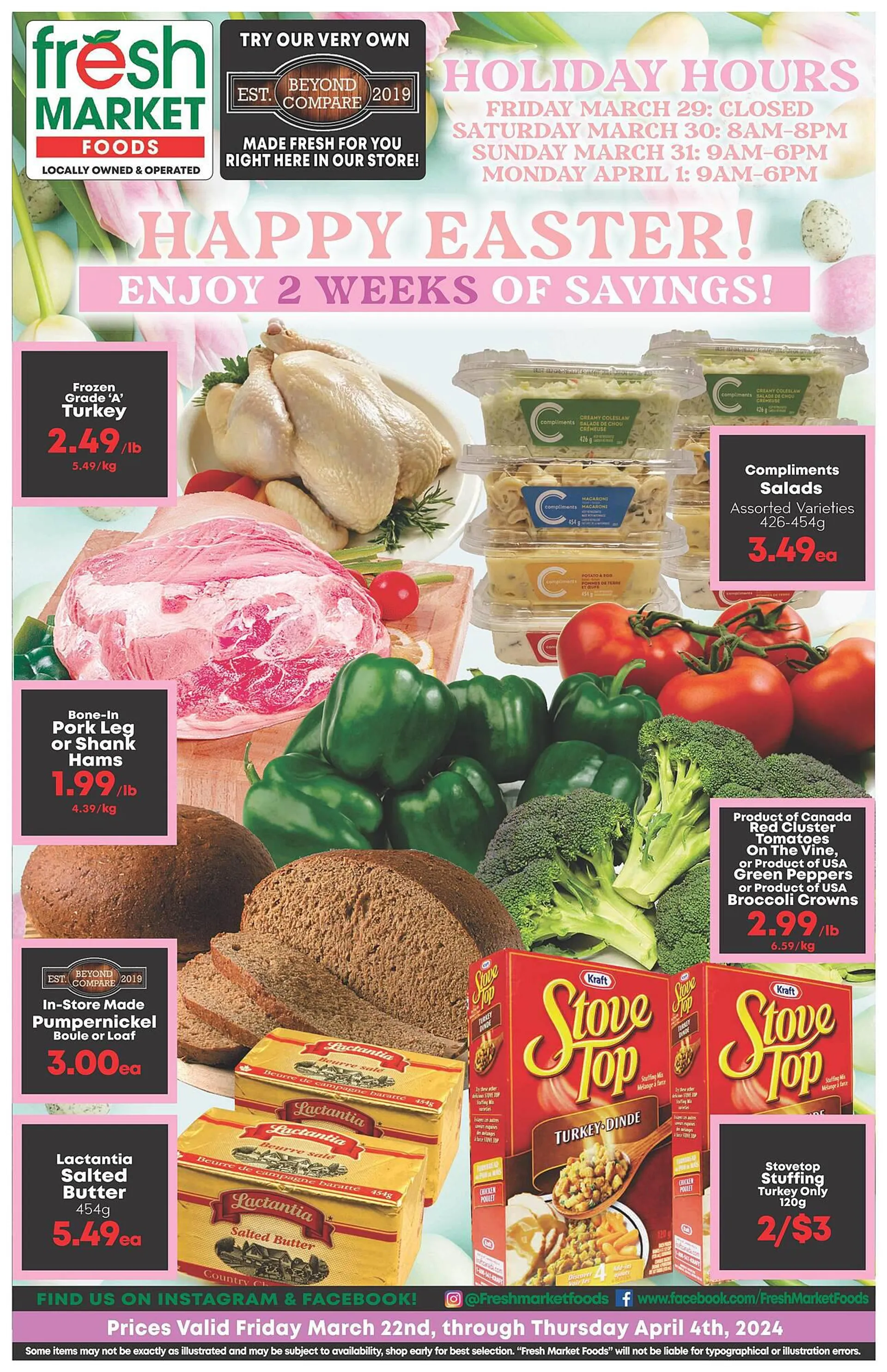 Fresh Market Foods flyer from March 22 to March 28 2024 - flyer page 