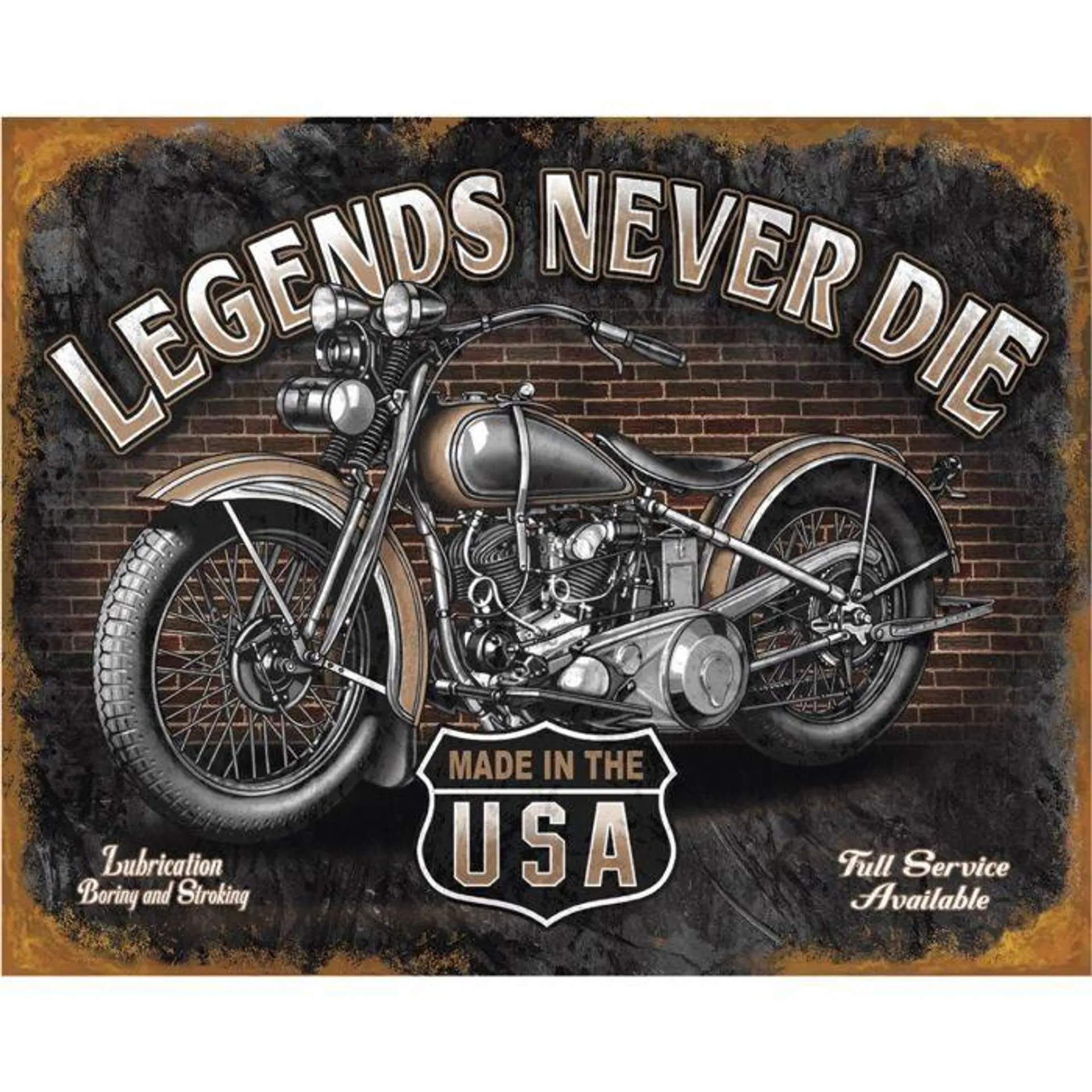 Legends Never Die Tin Sign