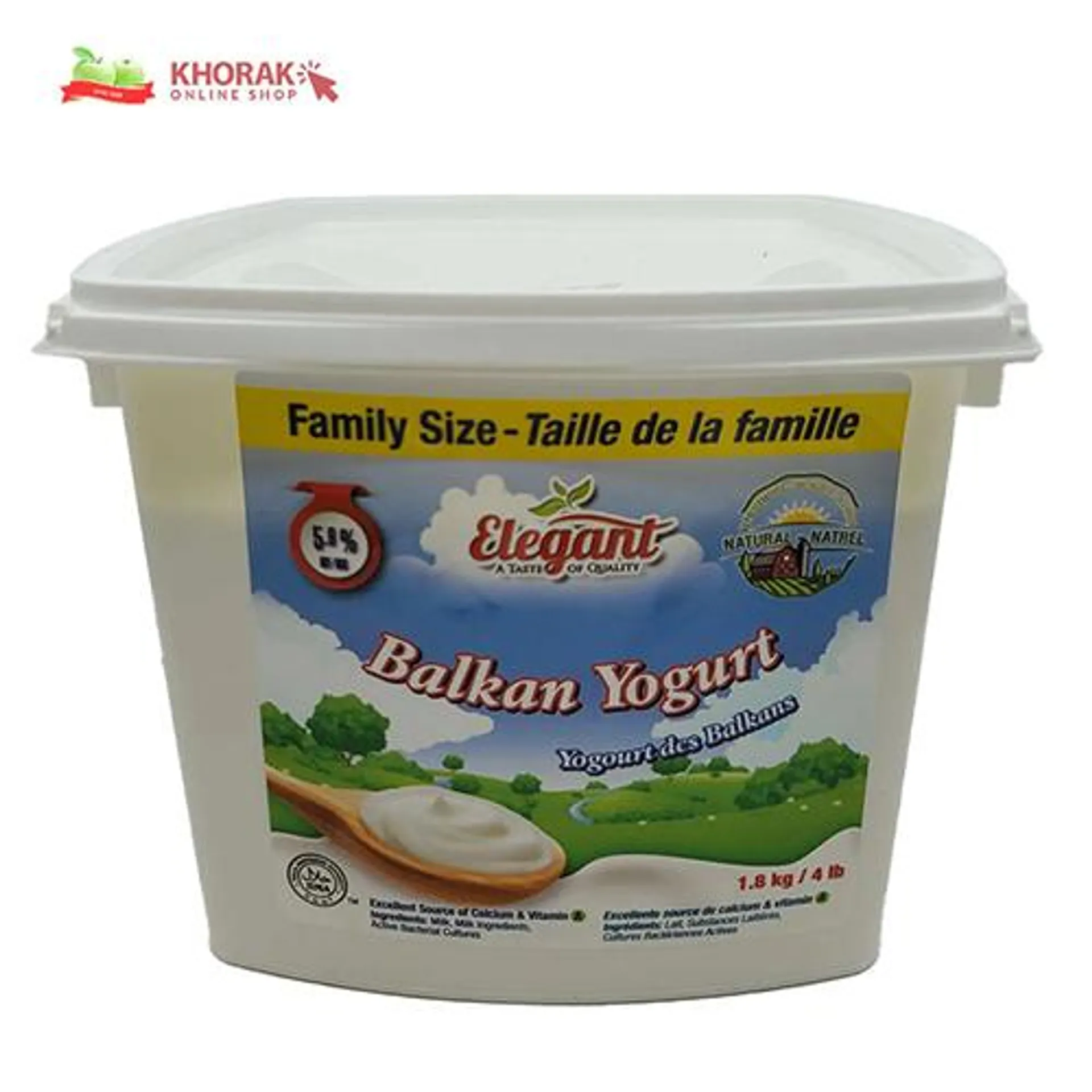 Elegant Balkan Yogurt 5.9% 4lb