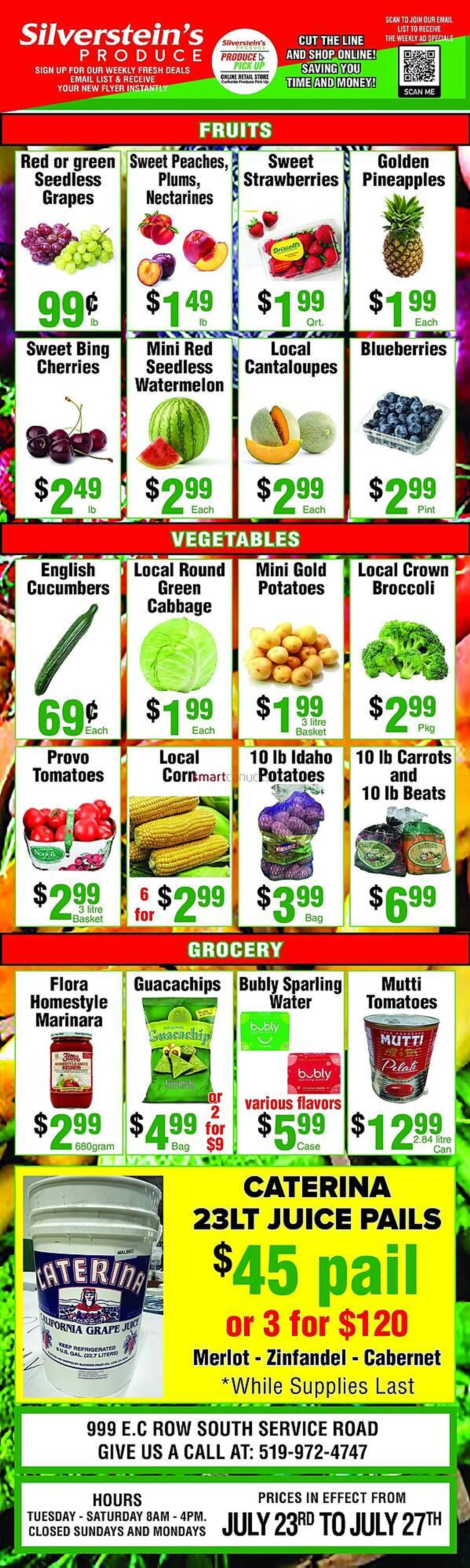 Silverstein's Produce flyer from July 25 to July 31 2024 - flyer page 1