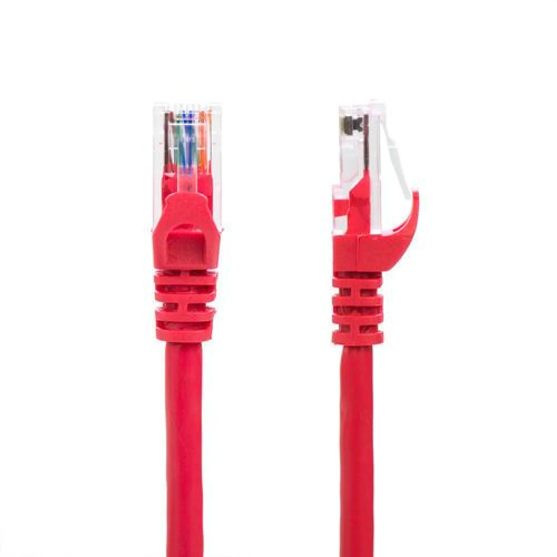 1FT Cat6 550MHz UTP 24AWG RJ45 Ethernet Network Cable - Red - PrimeCables® - 1/Pack