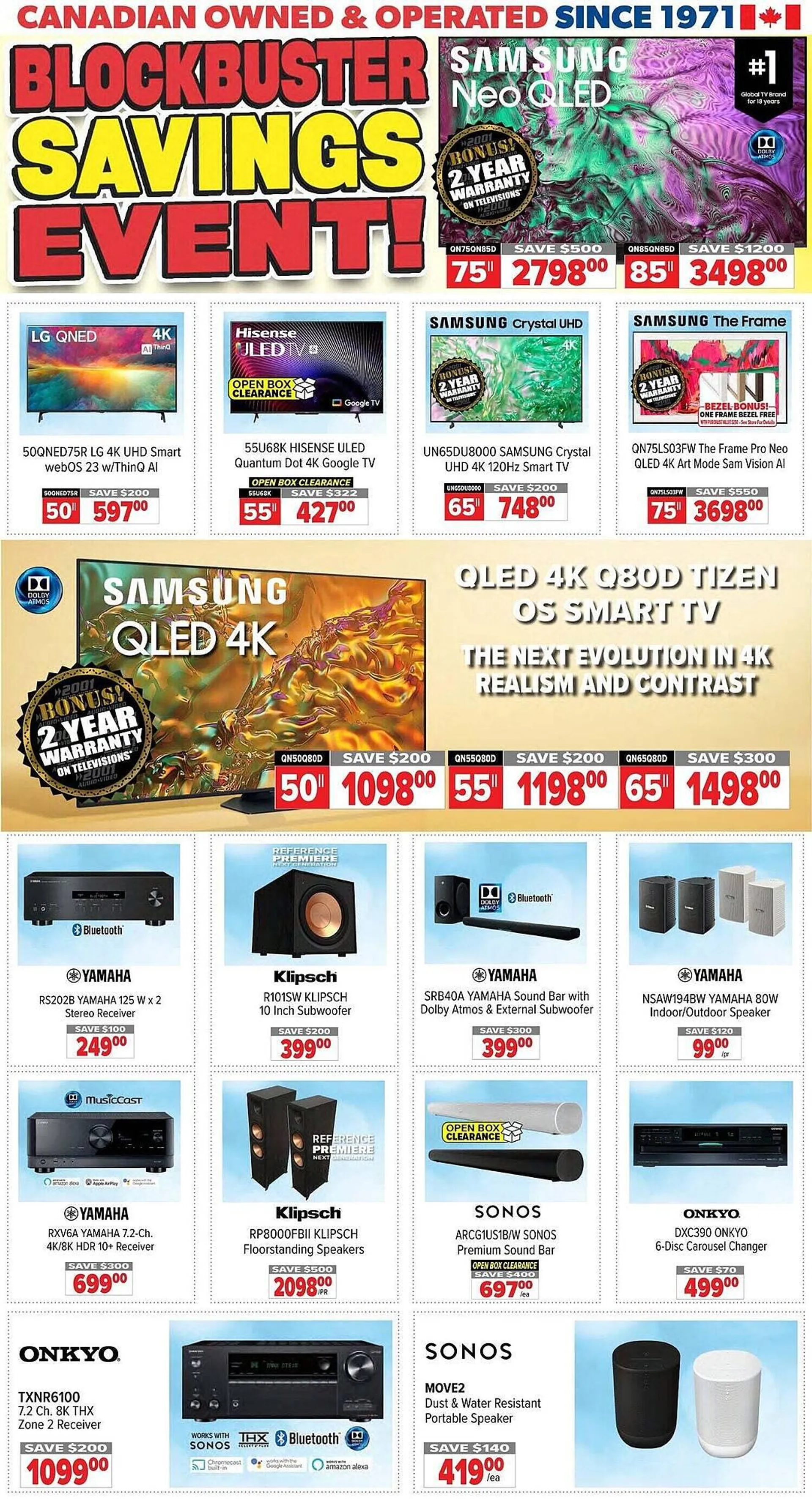 2001 Audio Video flyer from May 23 to May 30 2025 - flyer page 1