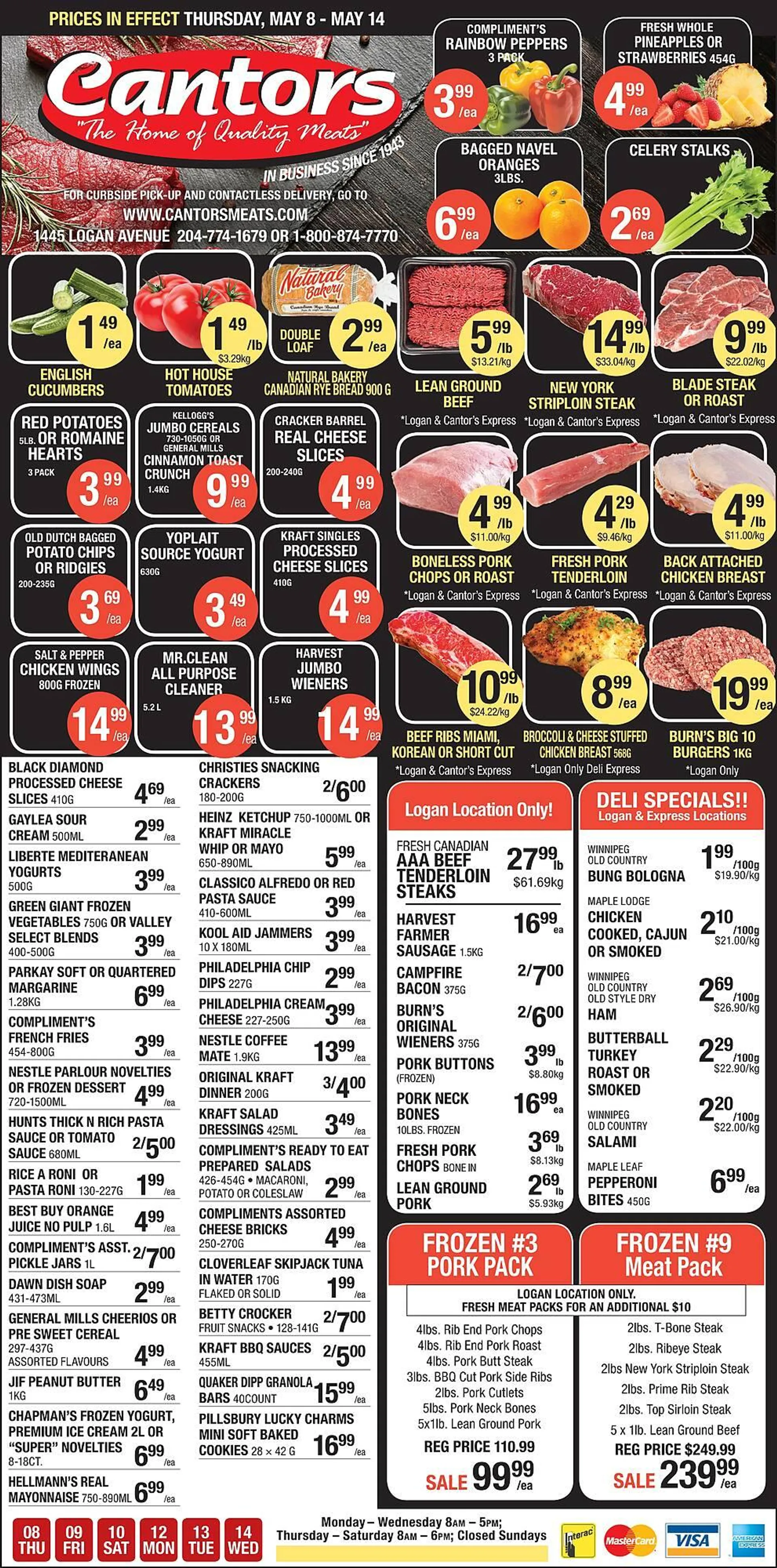 Cantors Meats flyer - 1