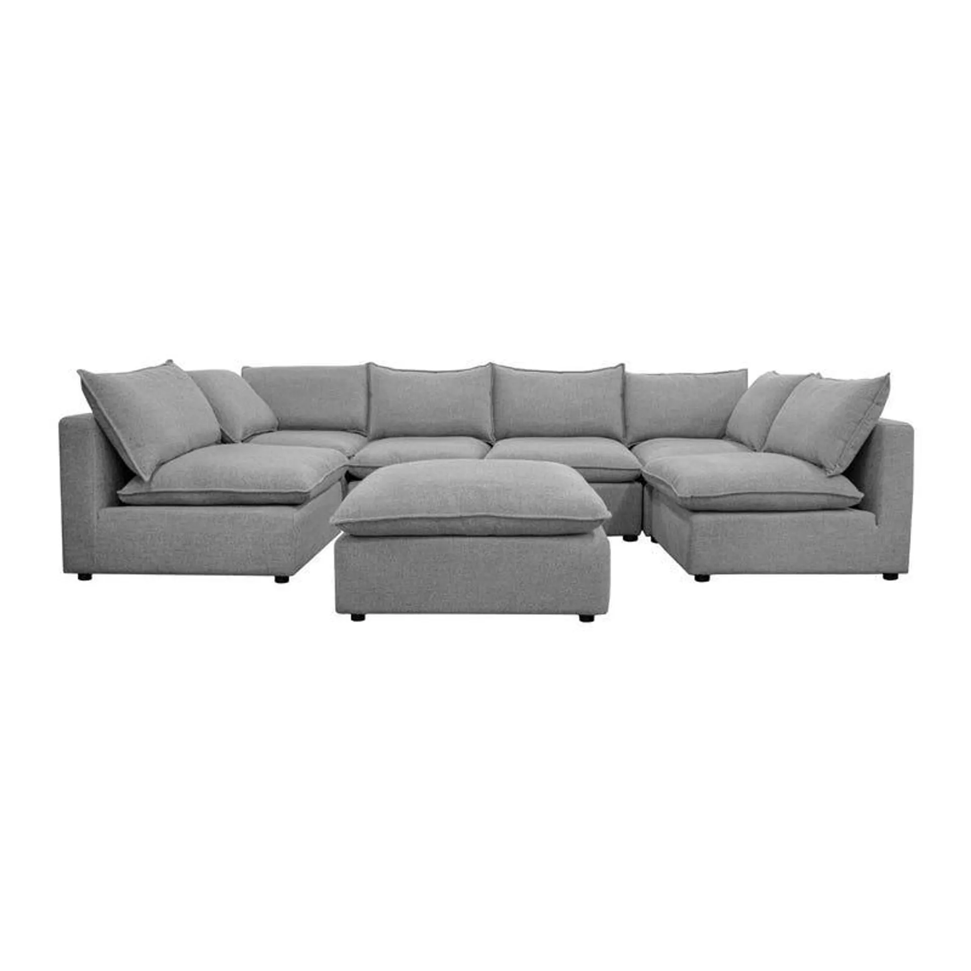 Sectionnel modulaire avec ottoman - 7 mcx