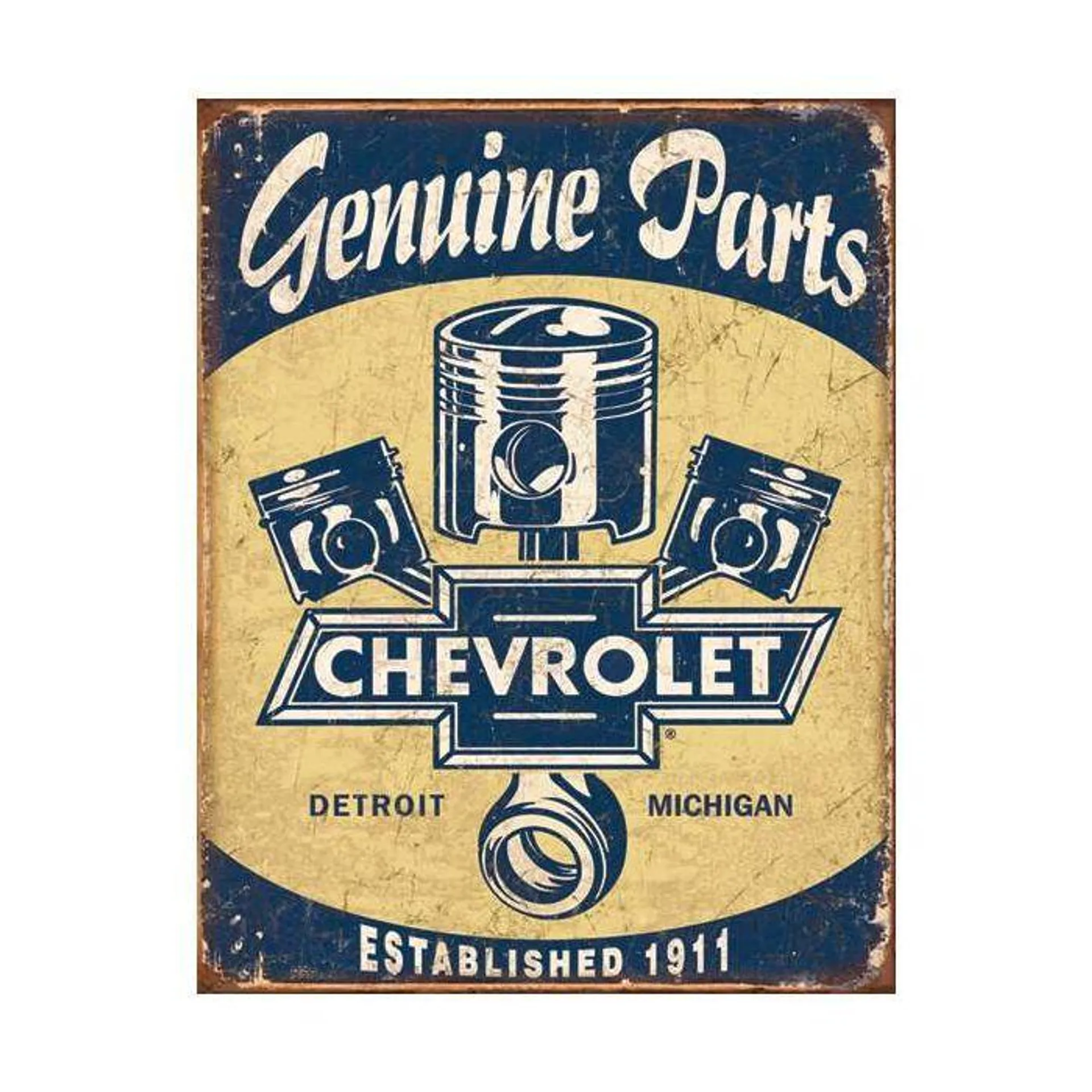 Genuine Chevrolet Parts Tin Sign