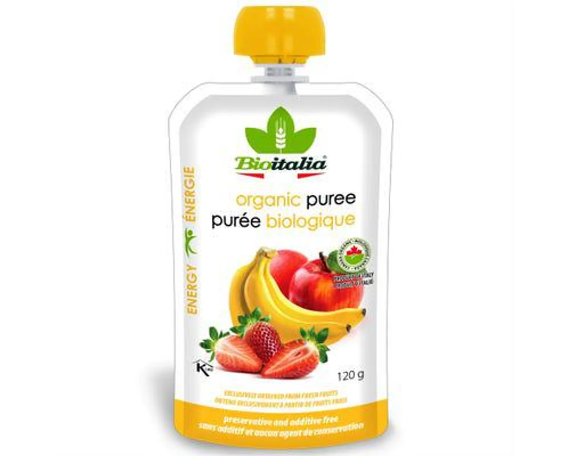 Bioitalia Organic Smoothie Apple,Strawberry & Banana 120g