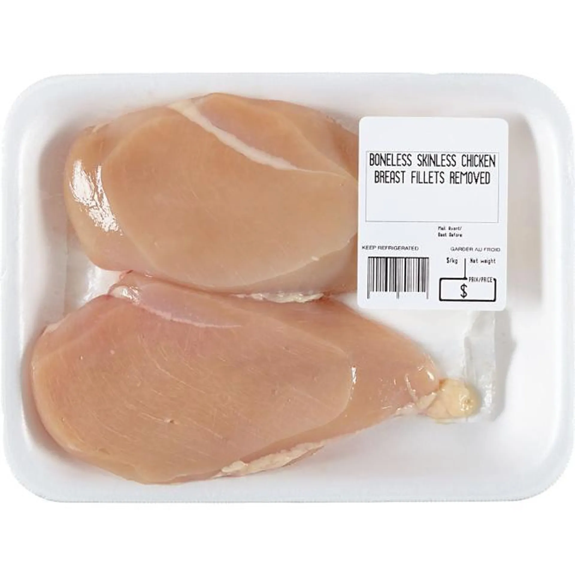 Chicken breast boneless (approx 2lb) - 1pk