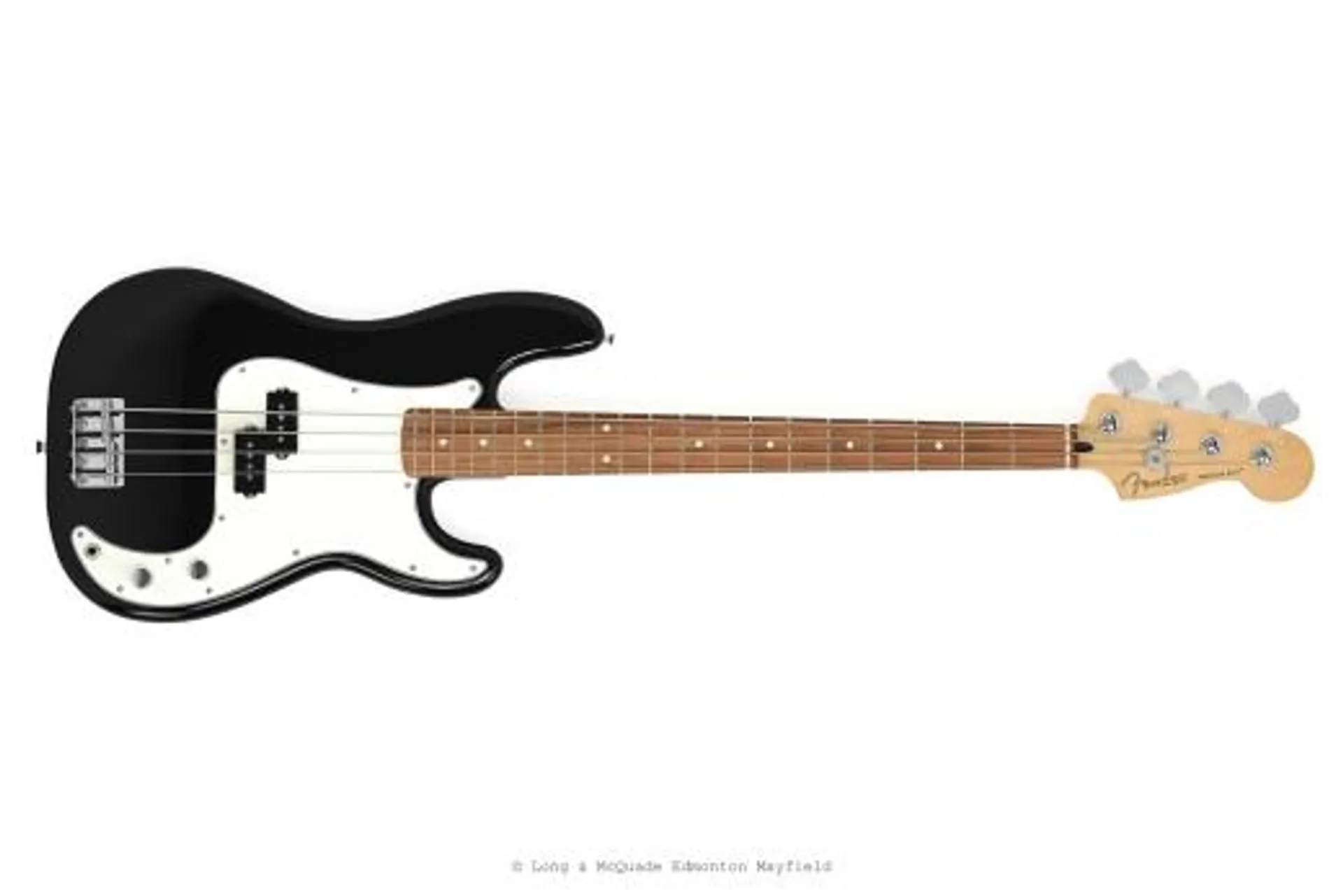 Fender - Player Precision Bass Pau Ferro - Black w/ Gigbag