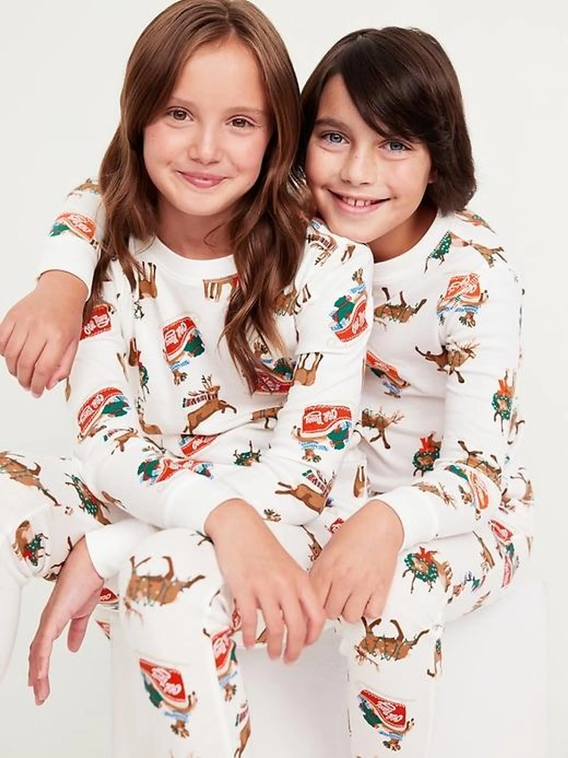 Gender-Neutral Graphic Snug-Fit Pajama Set for Kids