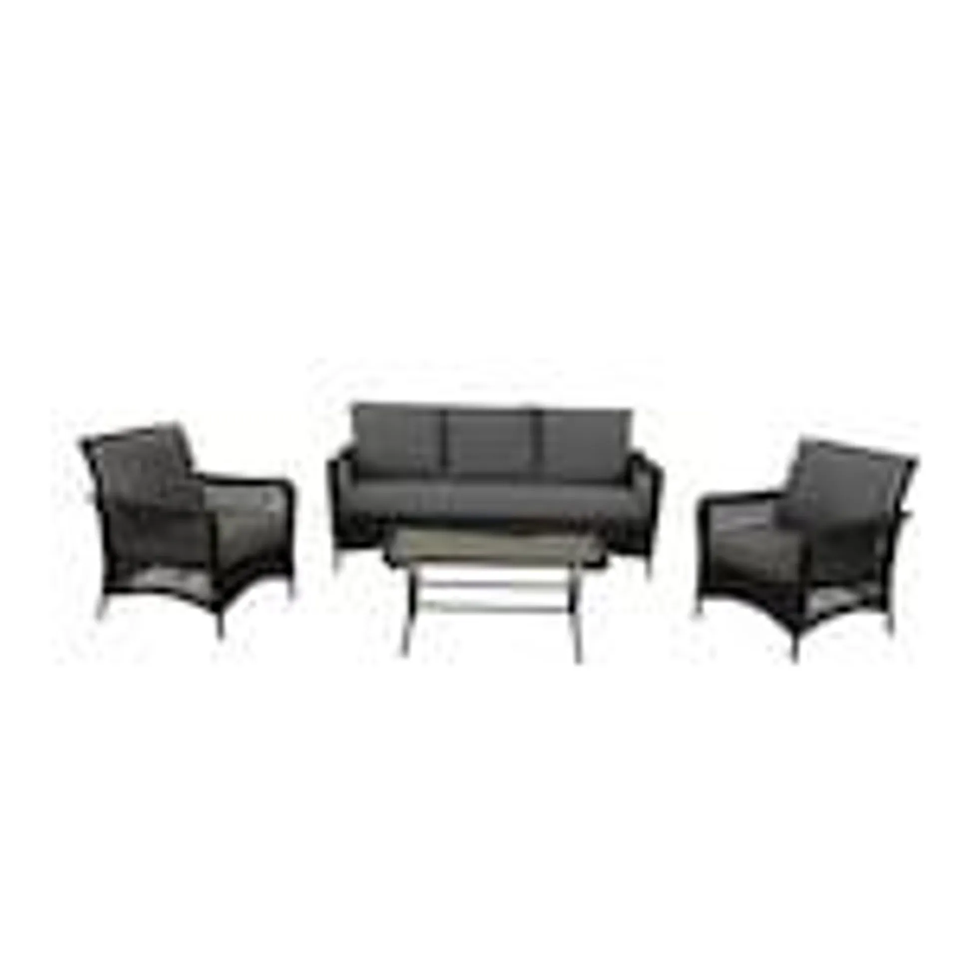 Durham Park 4PC Conversation Set - Black