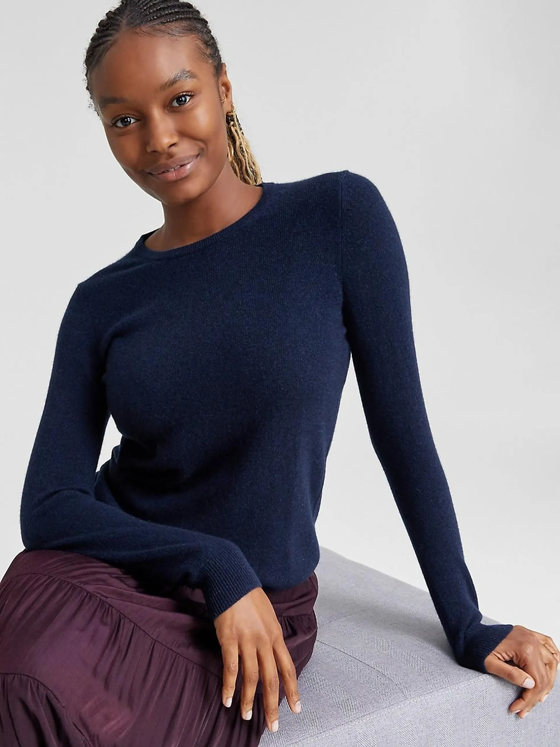 Cara Cashmere Basic Crewneck Sweater