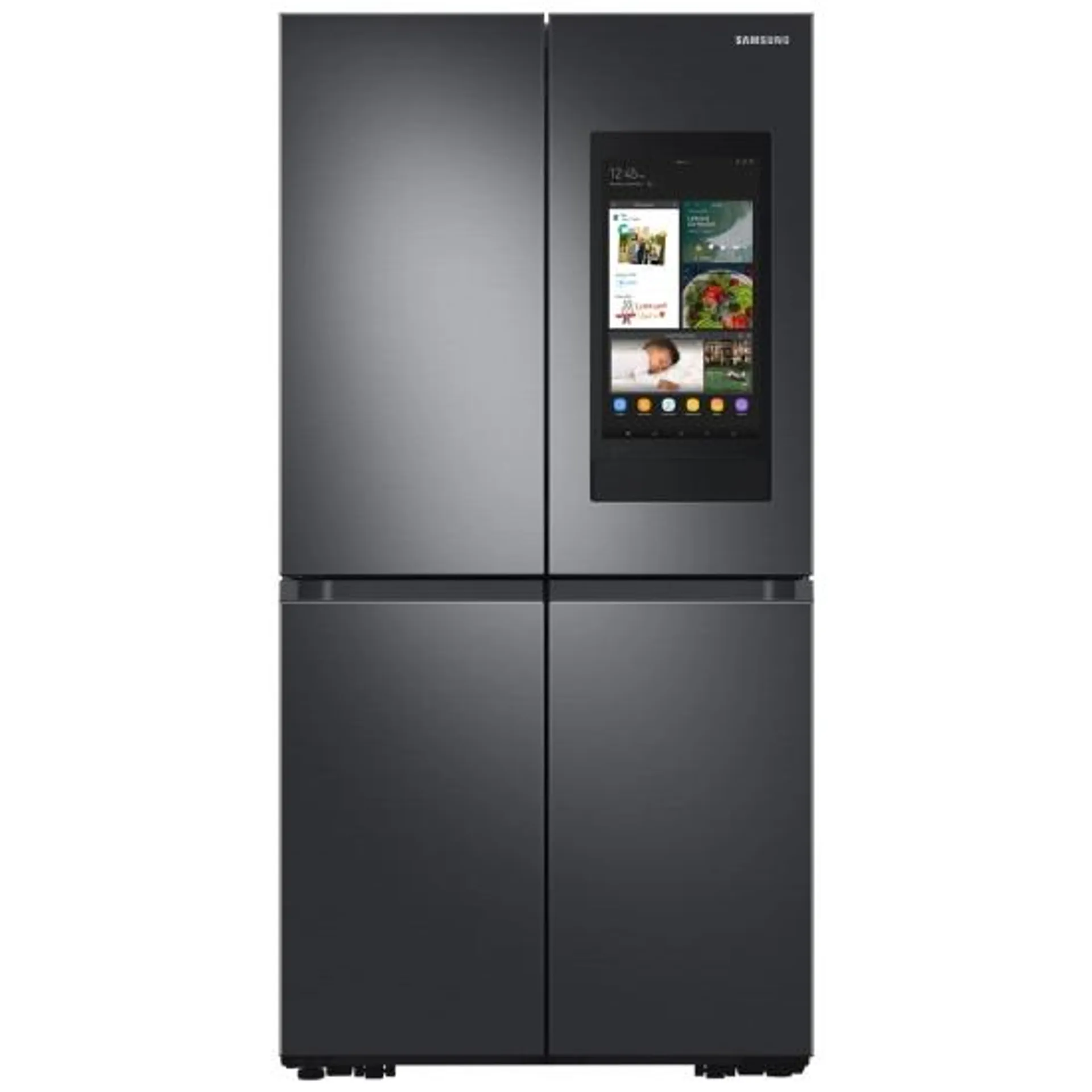 Samsung RF23A9771SG - RF23A9771SG/AC French Door Refrigerator, 36 inch Width, ENERGY STAR Certified, Counter Depth, 22.5 cu. ft. Capacity, Black Stainless Steel colour Family Hub 6.0, Triple Cooling System, Metal Cooling Interior, Beverage Showcase Door