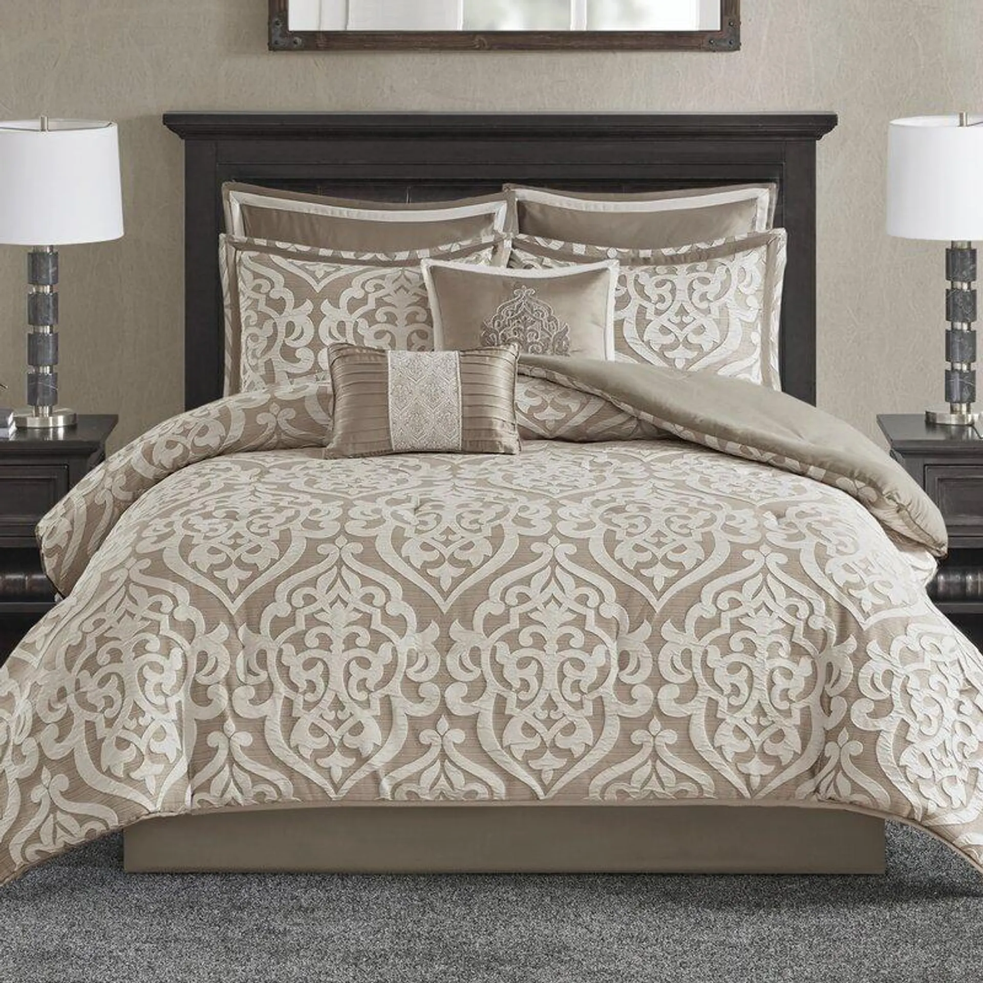 Odette Jacquard 8 Piece Comforter Set