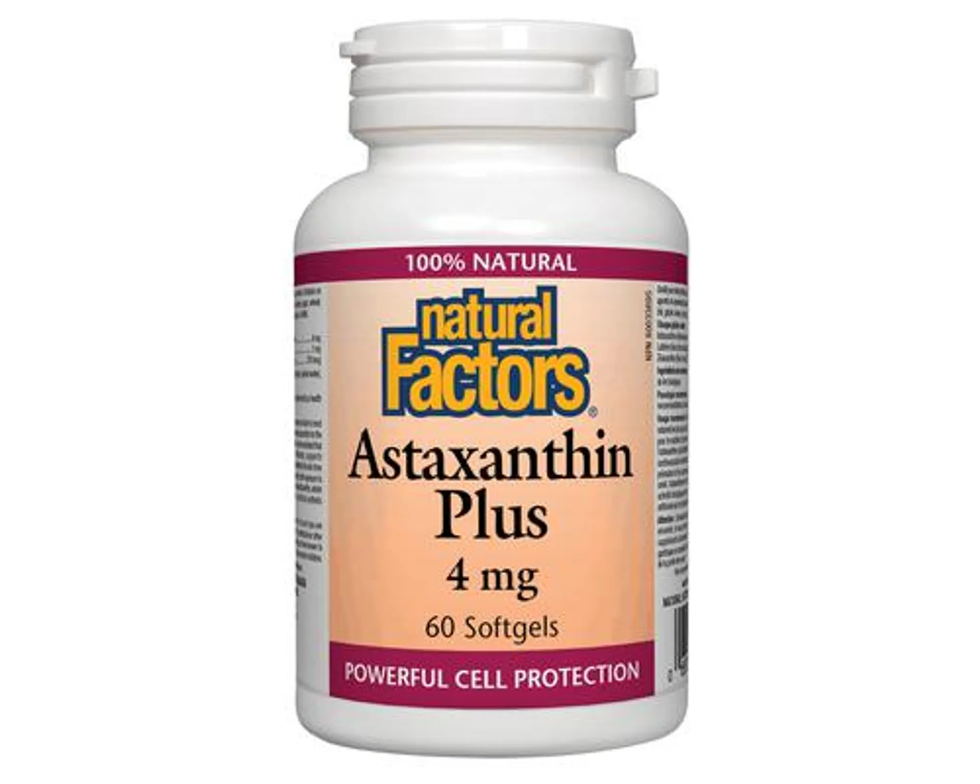 Natural Factors Astaxanthin Plus 4mg 60 Softgels