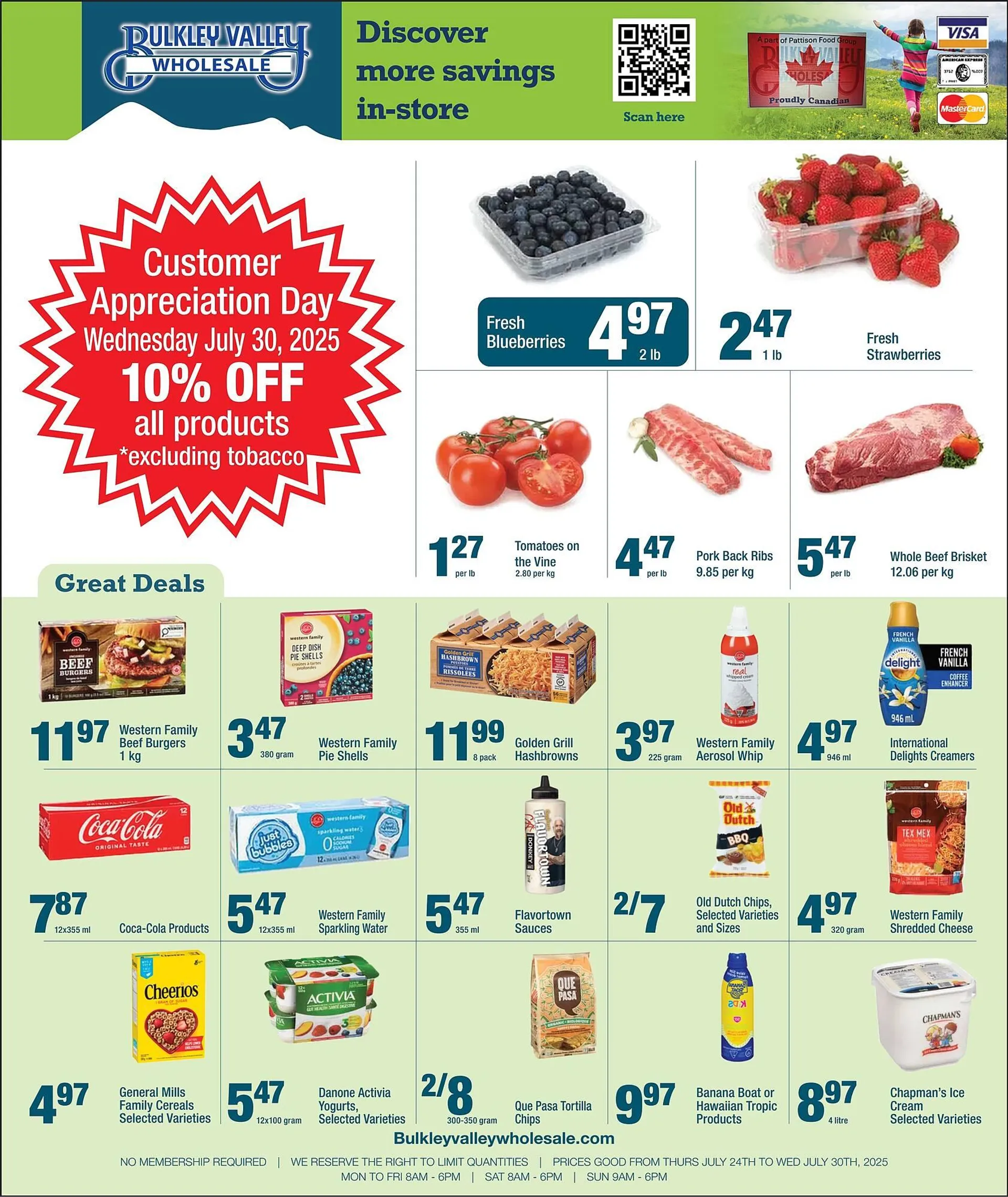 Bulkley Valley Wholesale flyer from July 24 to July 30 2025 - flyer page 1