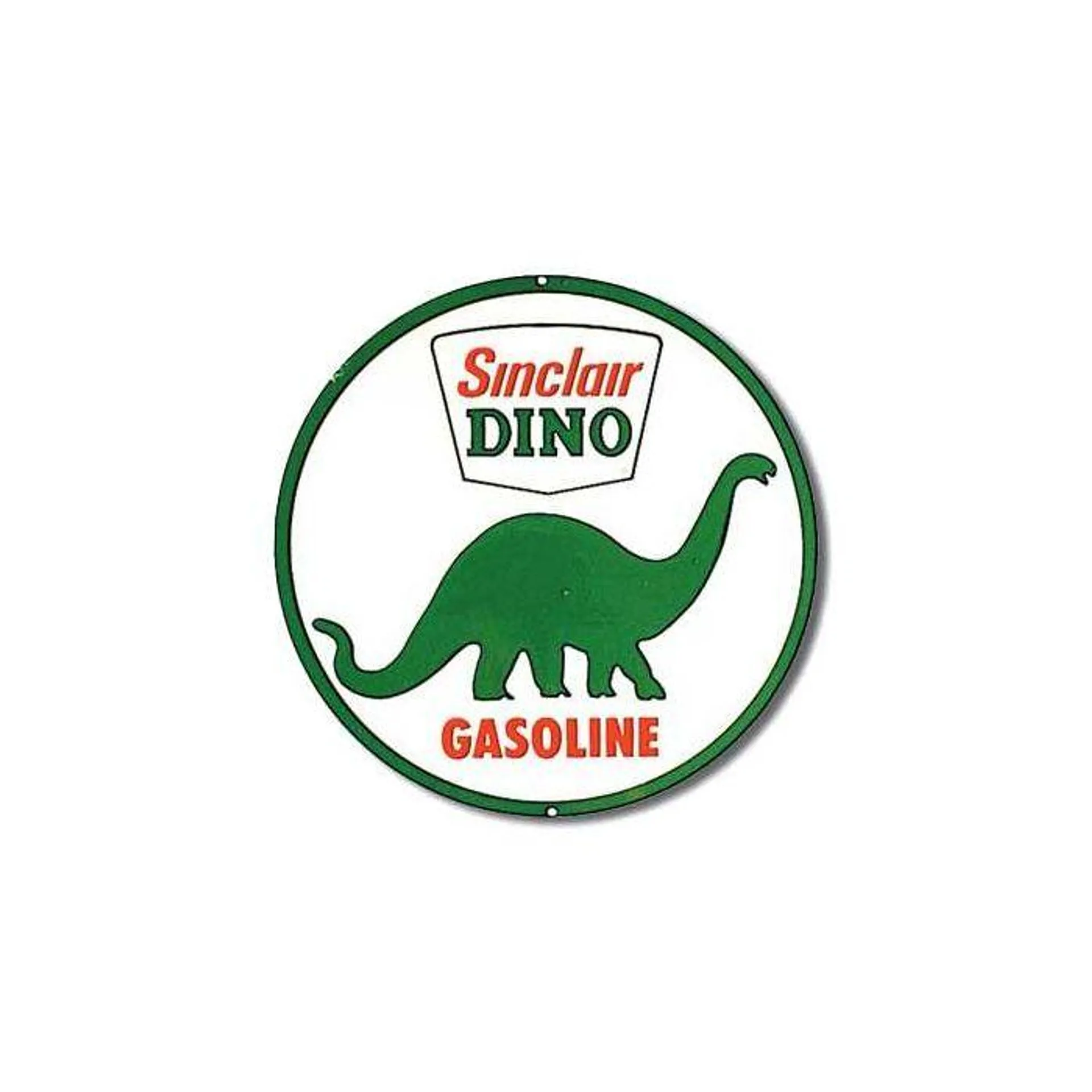 Sinclair Dino Gas Round Tin Sign