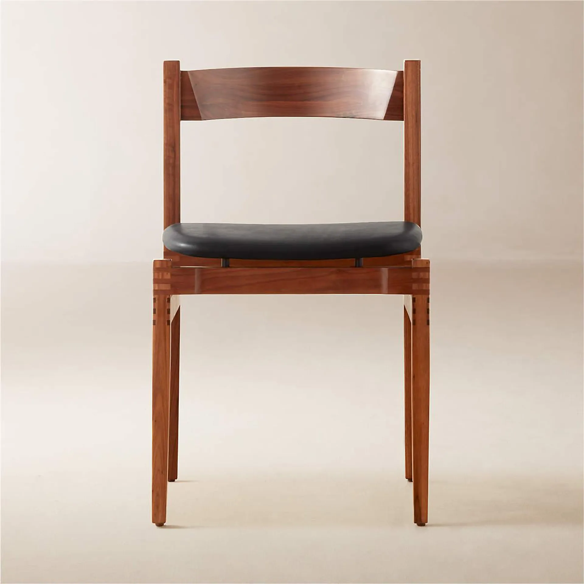 Ambrogio Black Leather Dining Chair by Gianfranco Frattini