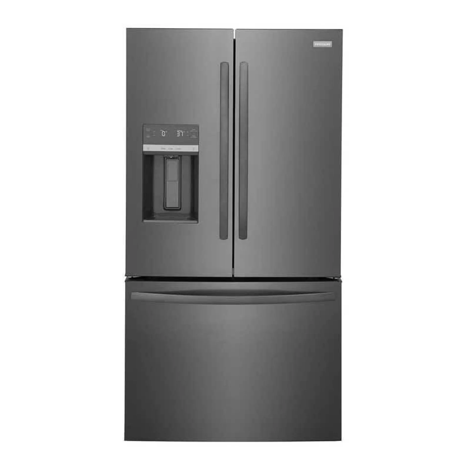 FRIGIDAIRE Réfrigérateur 27,8 pi3 36 po Inox noir Congélateur en bas, Portes françaises - FRFS2823AD