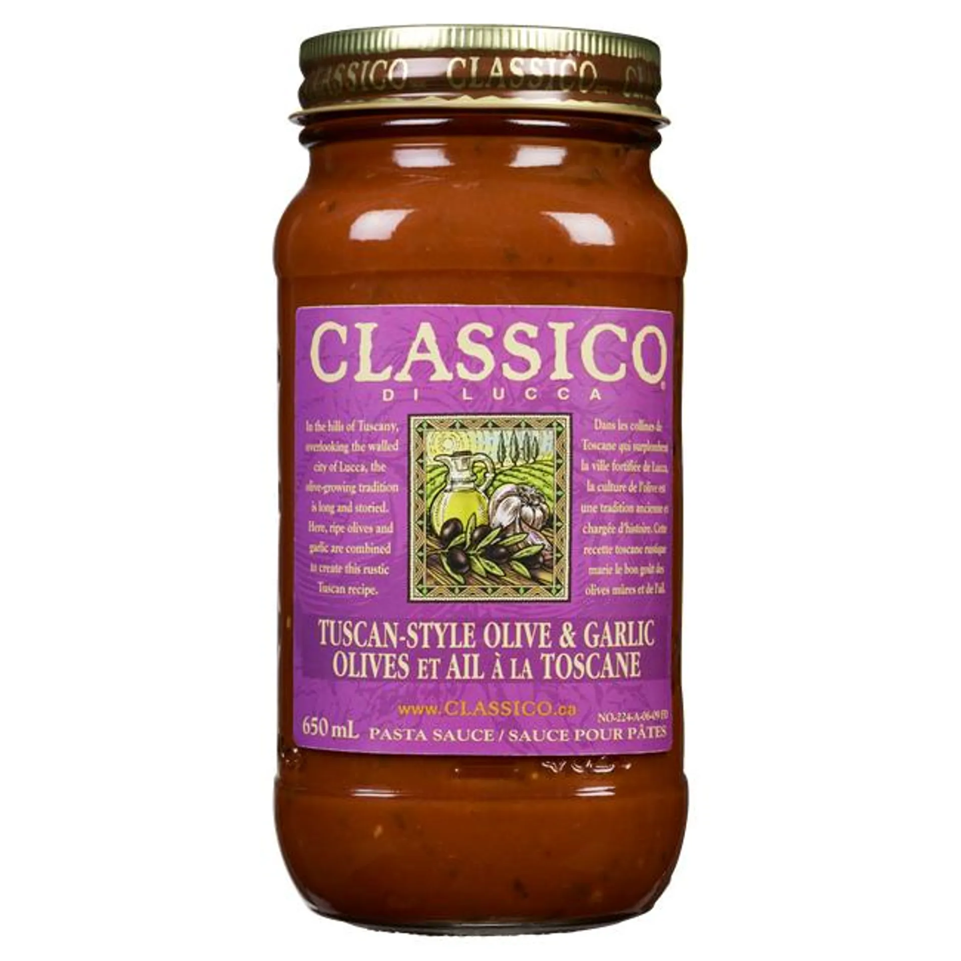 Classico Di Lucca Tuscan-Style Olive & Garlic Pasta Sauce 650 Ml