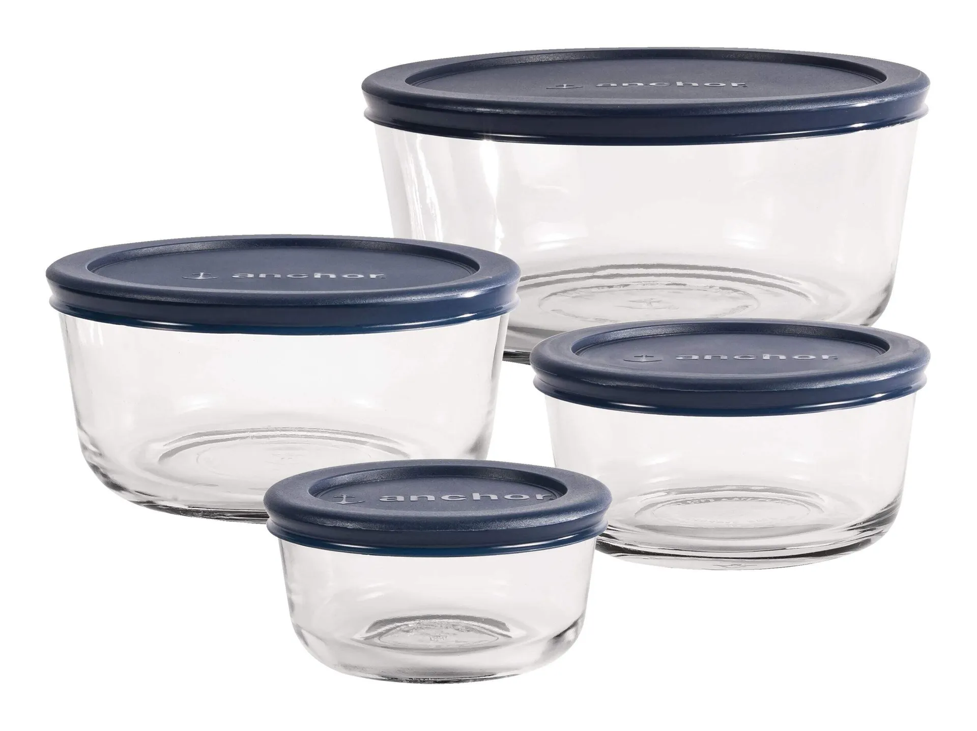 Anchor Hocking Glass Storage Container Set, Assorted Sizes, 8-pc