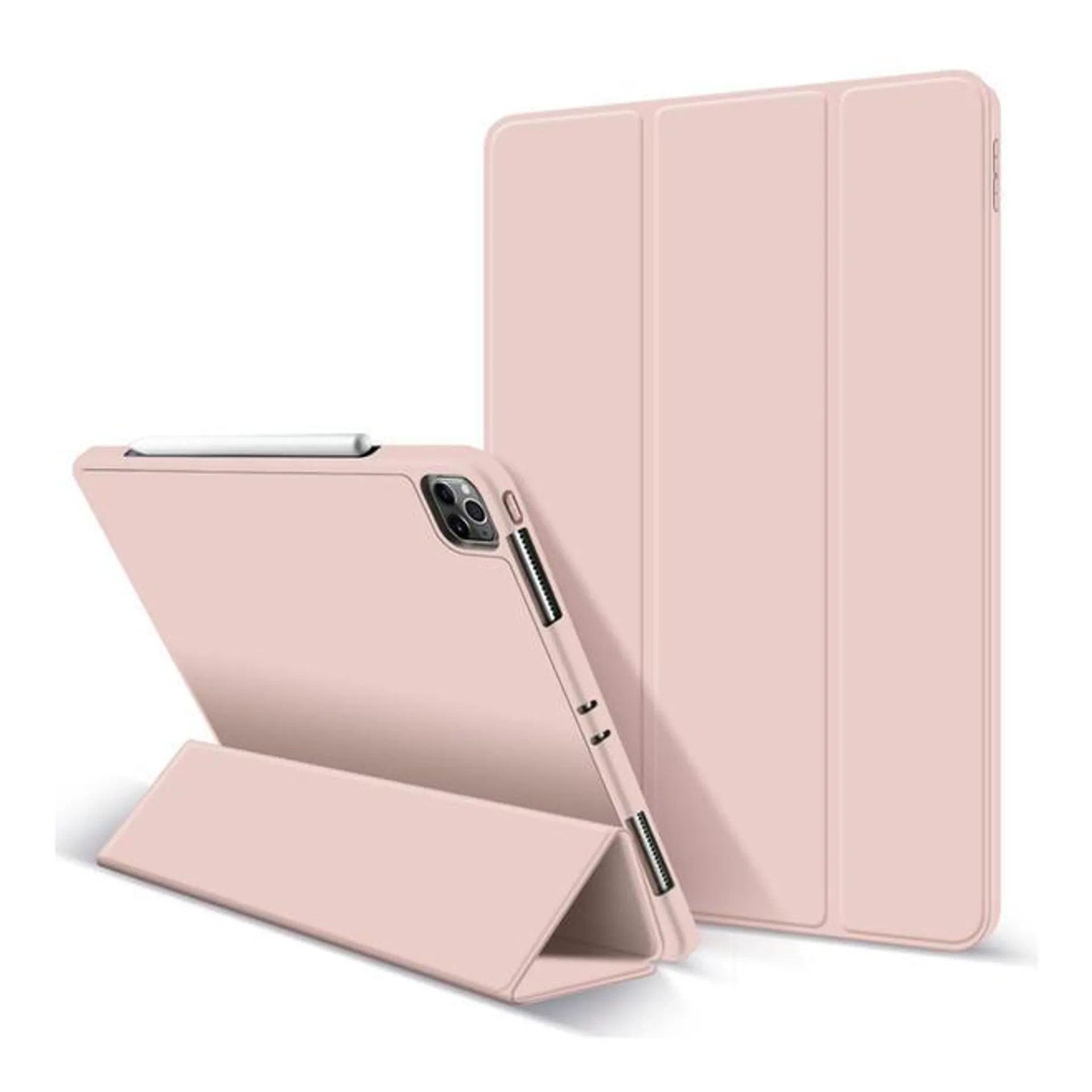 iPad Pro 11" 2020 Leather Shockproof Case with Pencil Holder - PrimeCables® - Pink